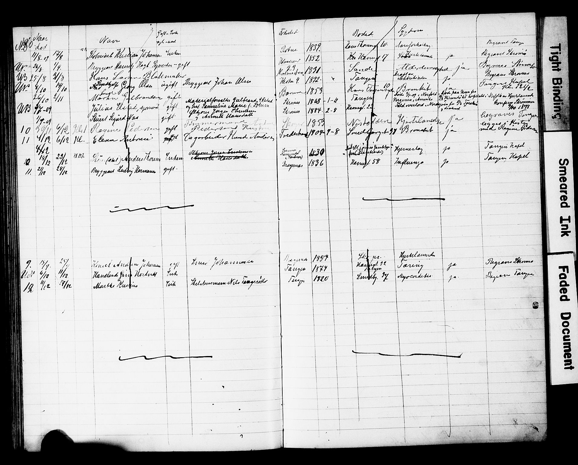 Strømsø kirkebøker, SAKO/A-246/Y/Yb/L0002: Parish register draft no. II 2, 1907-1915, p. 110