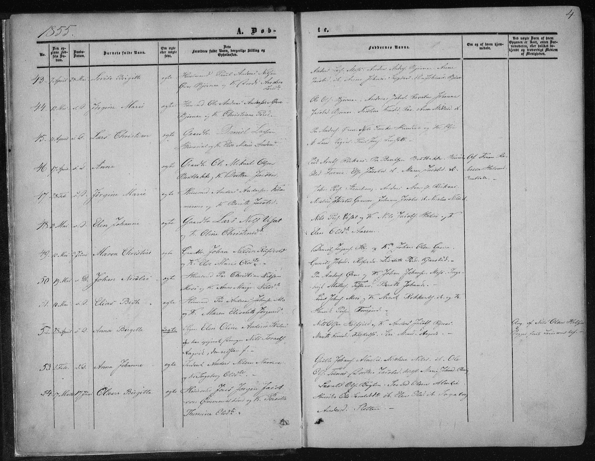 Ministerialprotokoller, klokkerbøker og fødselsregistre - Nordland, SAT/A-1459/820/L0293: Parish register (official) no. 820A14, 1855-1865, p. 4