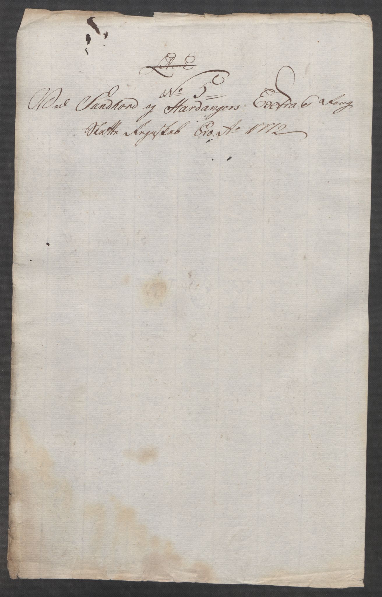 Rentekammeret inntil 1814, Reviderte regnskaper, Fogderegnskap, RA/EA-4092/R48/L3136: Ekstraskatten Sunnhordland og Hardanger, 1762-1772, p. 344