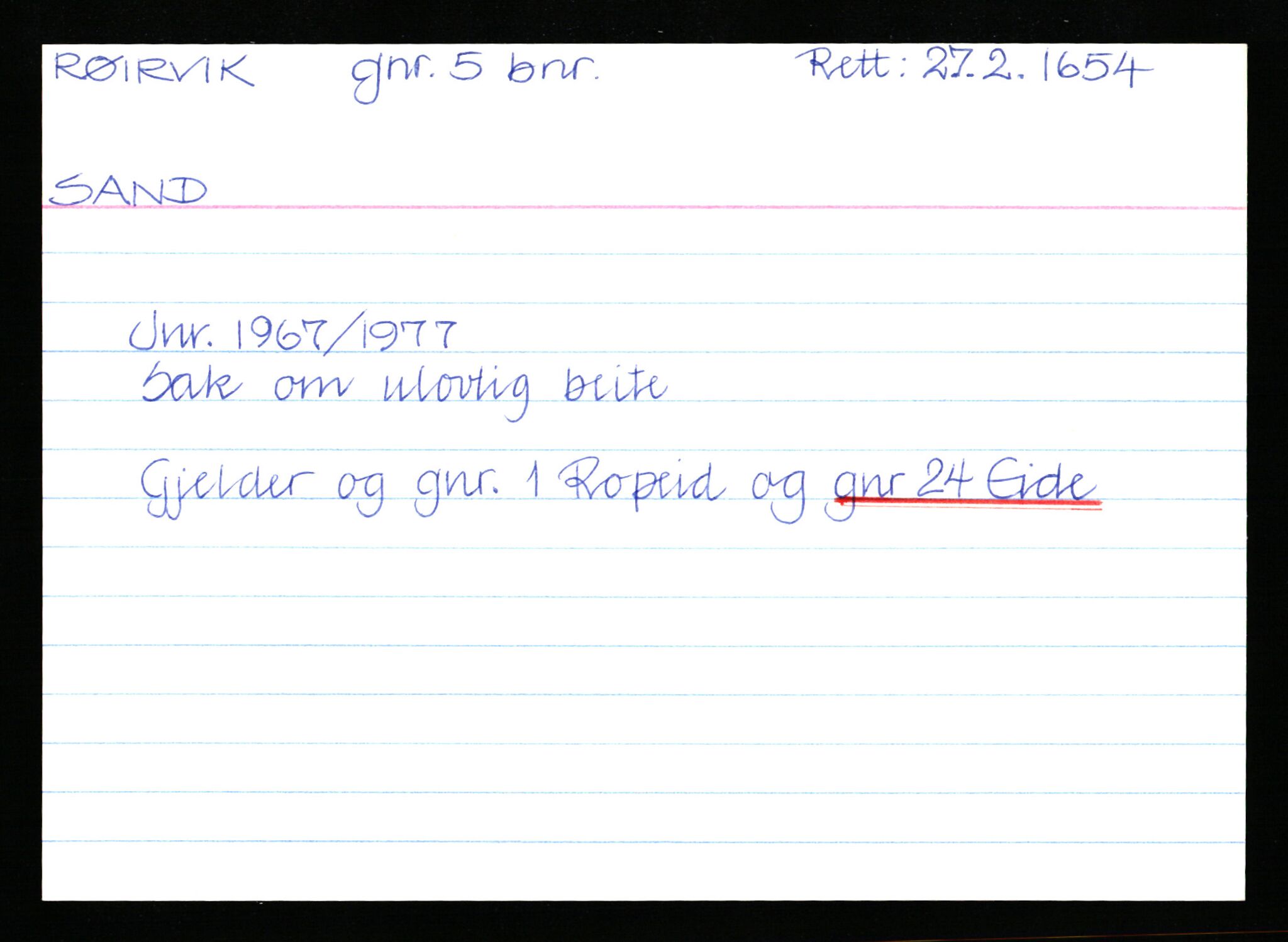 Statsarkivet i Stavanger, AV/SAST-A-101971/03/Y/Yk/L0033: Registerkort sortert etter gårdsnavn: Rosseland store - Sand ytre, 1750-1930, p. 314