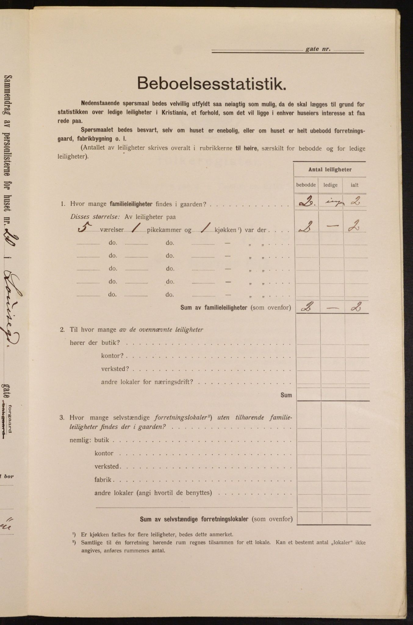 OBA, Municipal Census 1913 for Kristiania, 1913, p. 58186