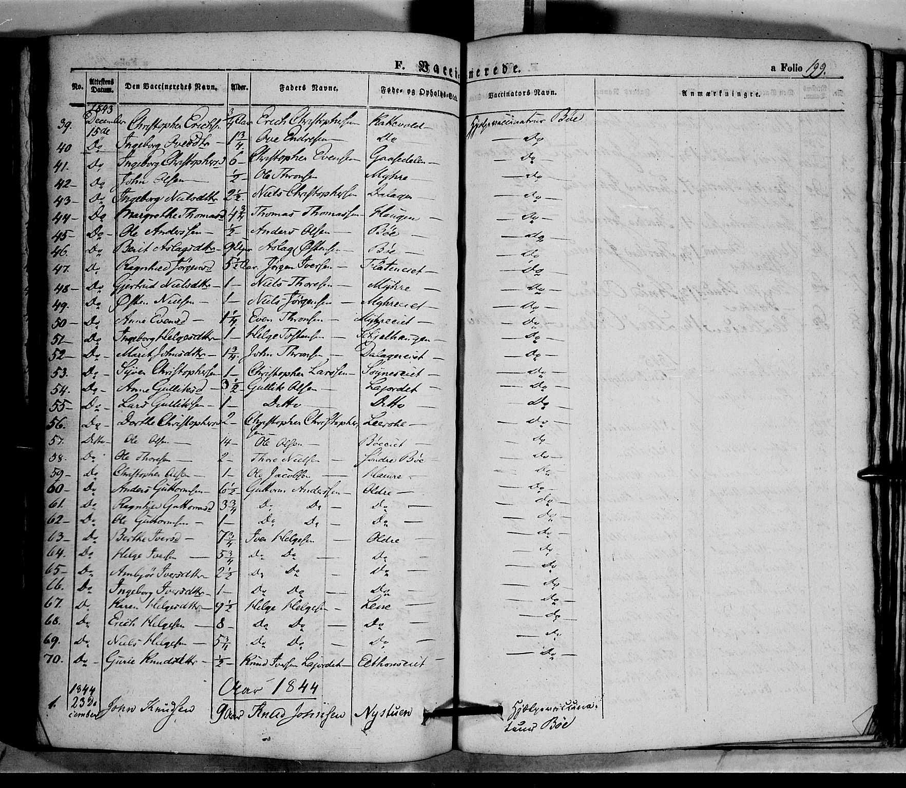 Vang prestekontor, Valdres, AV/SAH-PREST-140/H/Ha/L0005: Parish register (official) no. 5, 1831-1845, p. 199