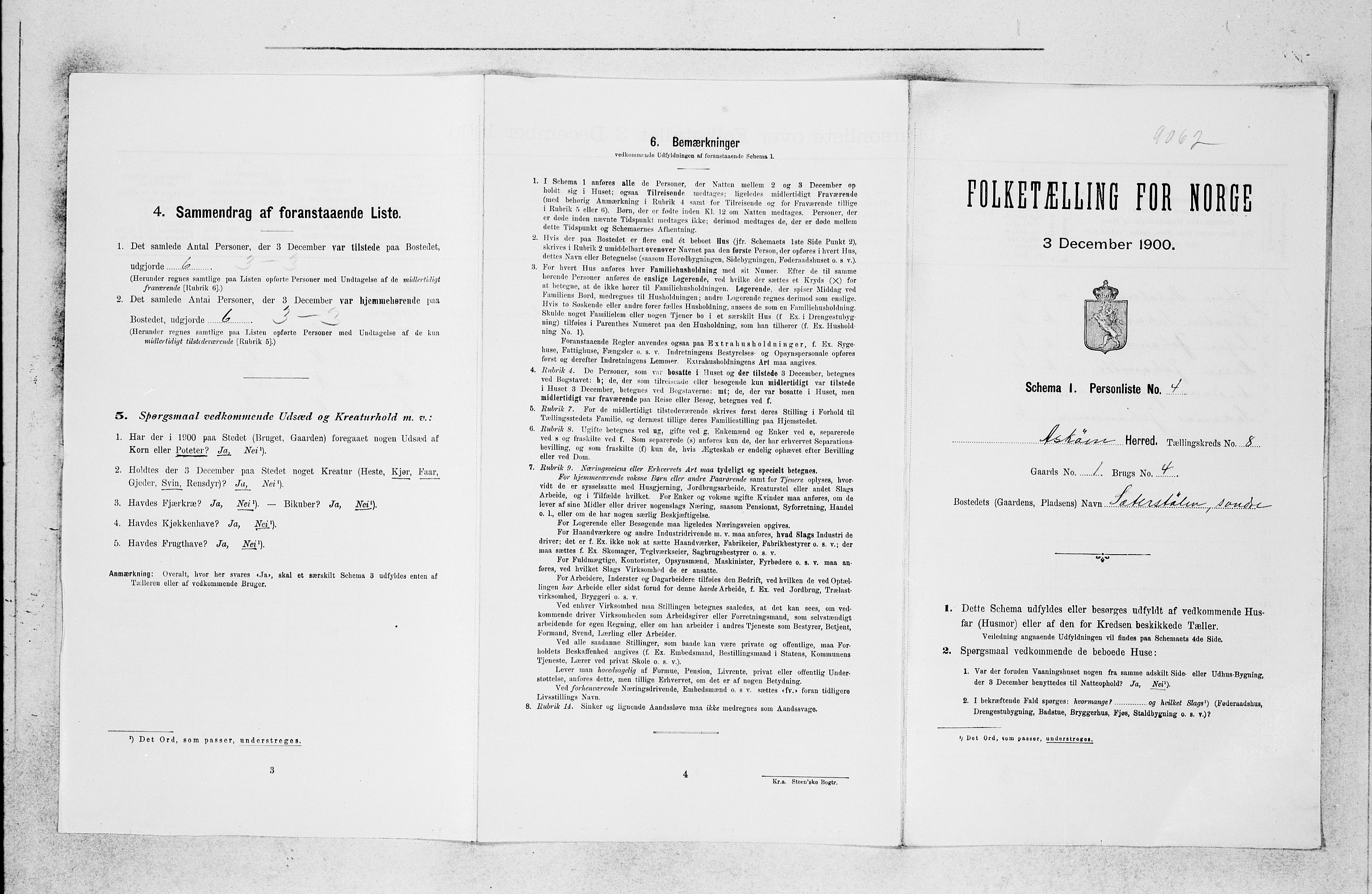 SAB, 1900 census for Askøy, 1900, p. 1051