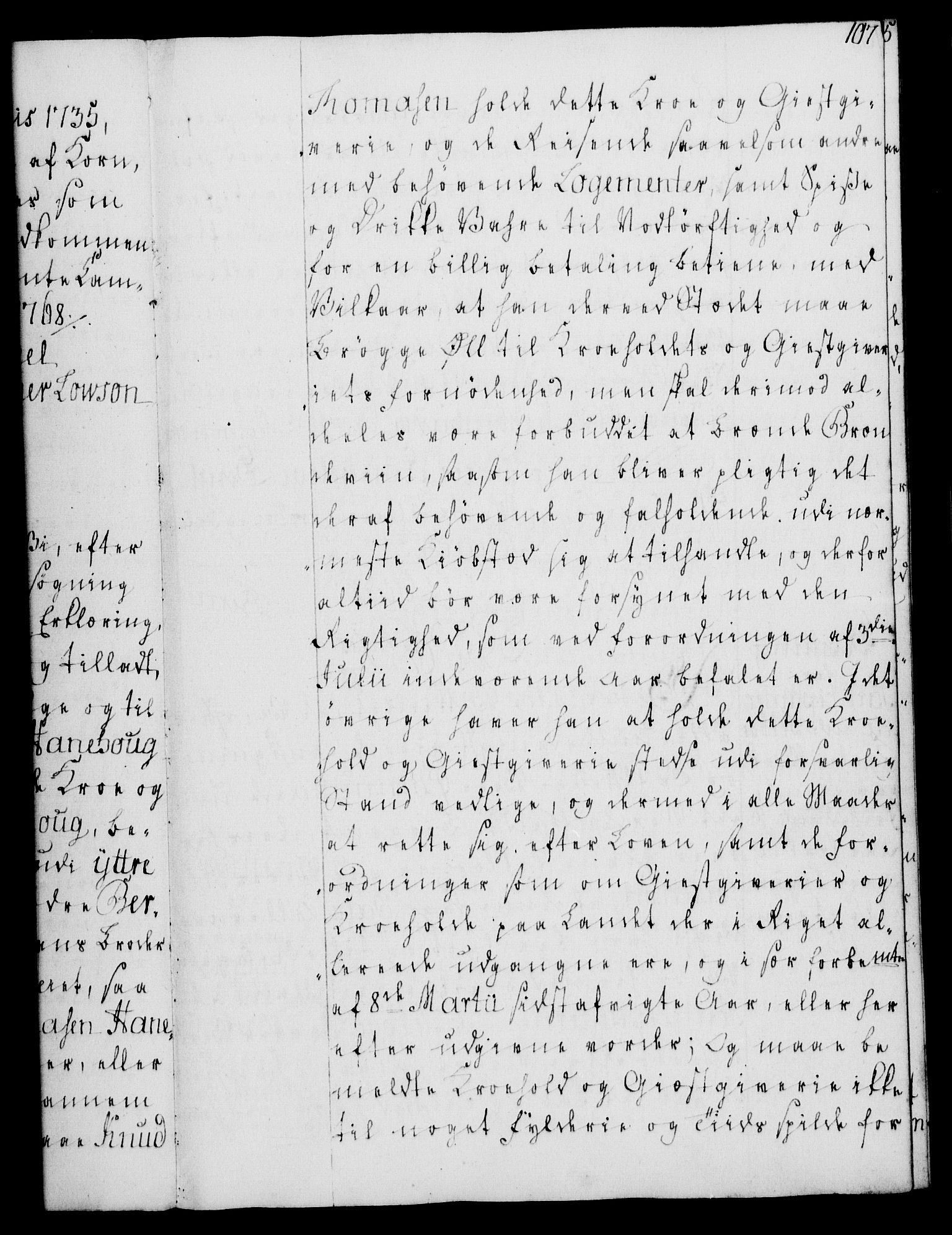 Rentekammeret, Kammerkanselliet, AV/RA-EA-3111/G/Gg/Gga/L0008: Norsk ekspedisjonsprotokoll med register (merket RK 53.8), 1768-1771, p. 107