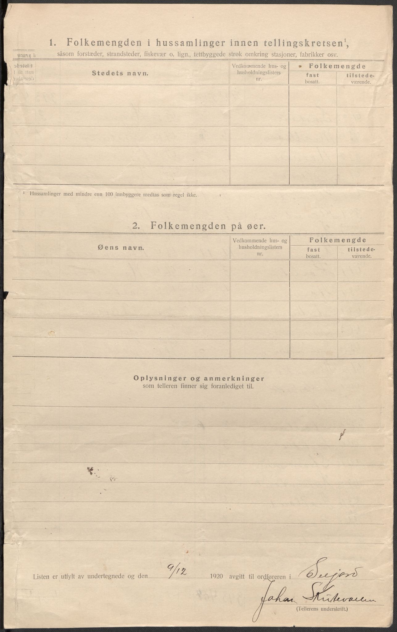 SAKO, 1920 census for Seljord, 1920, p. 23