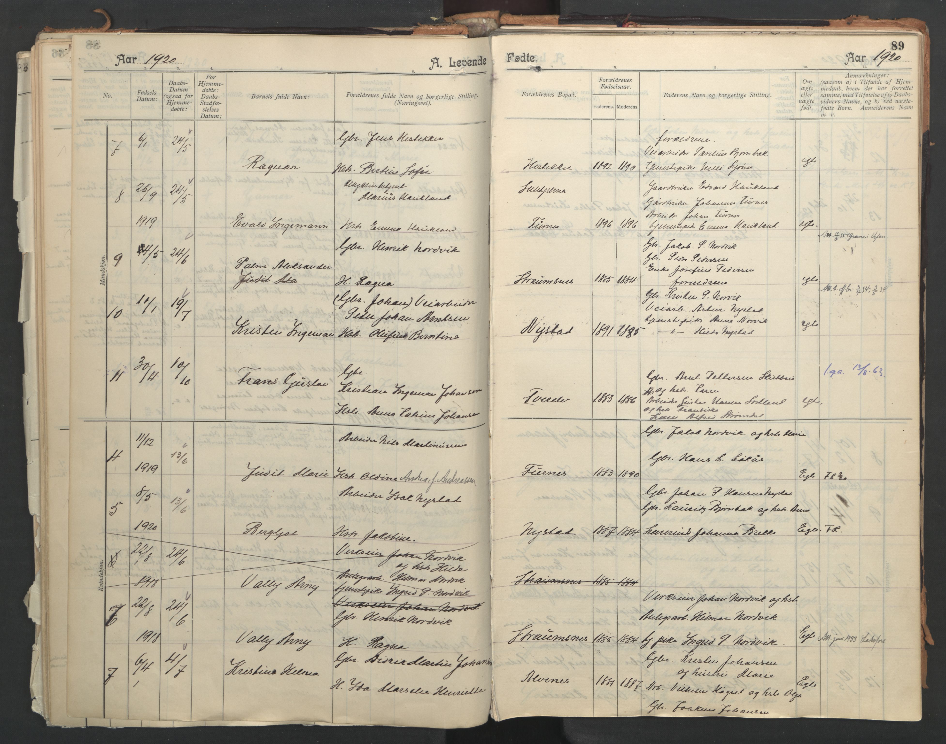 Ministerialprotokoller, klokkerbøker og fødselsregistre - Nordland, AV/SAT-A-1459/851/L0724: Parish register (official) no. 851A01, 1901-1922, p. 89