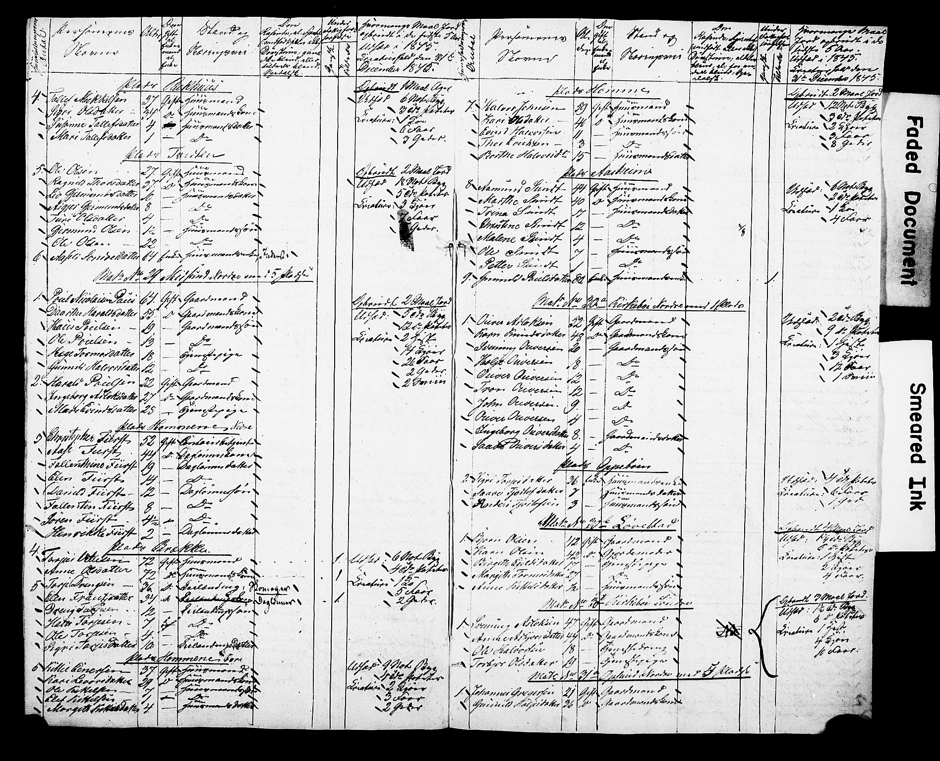 , Census 1845 for Kviteseid, 1845, p. 16