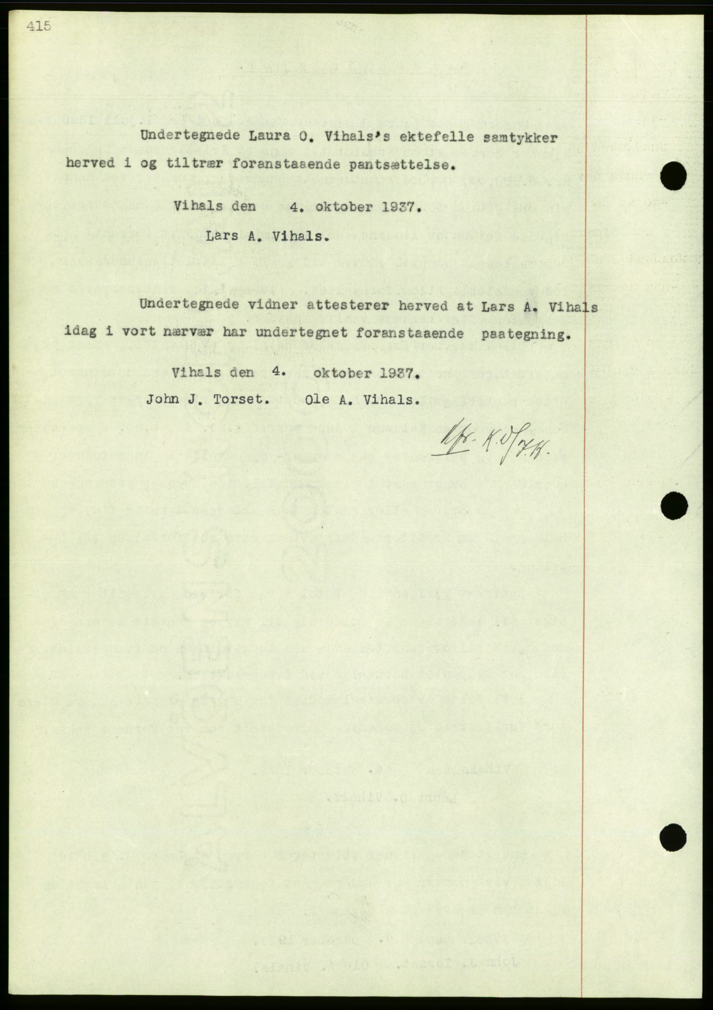 Nordmøre sorenskriveri, AV/SAT-A-4132/1/2/2Ca/L0092: Mortgage book no. B82, 1937-1938, Diary no: : 2999/1937