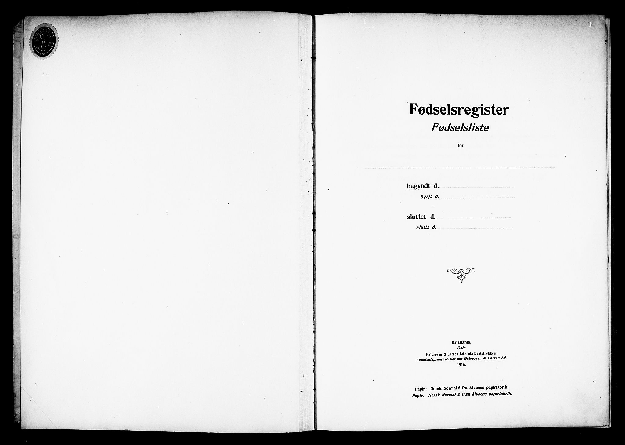 Sør-Odal prestekontor, SAH/PREST-030/I/Id: Birth register no. 1, 1916-1931
