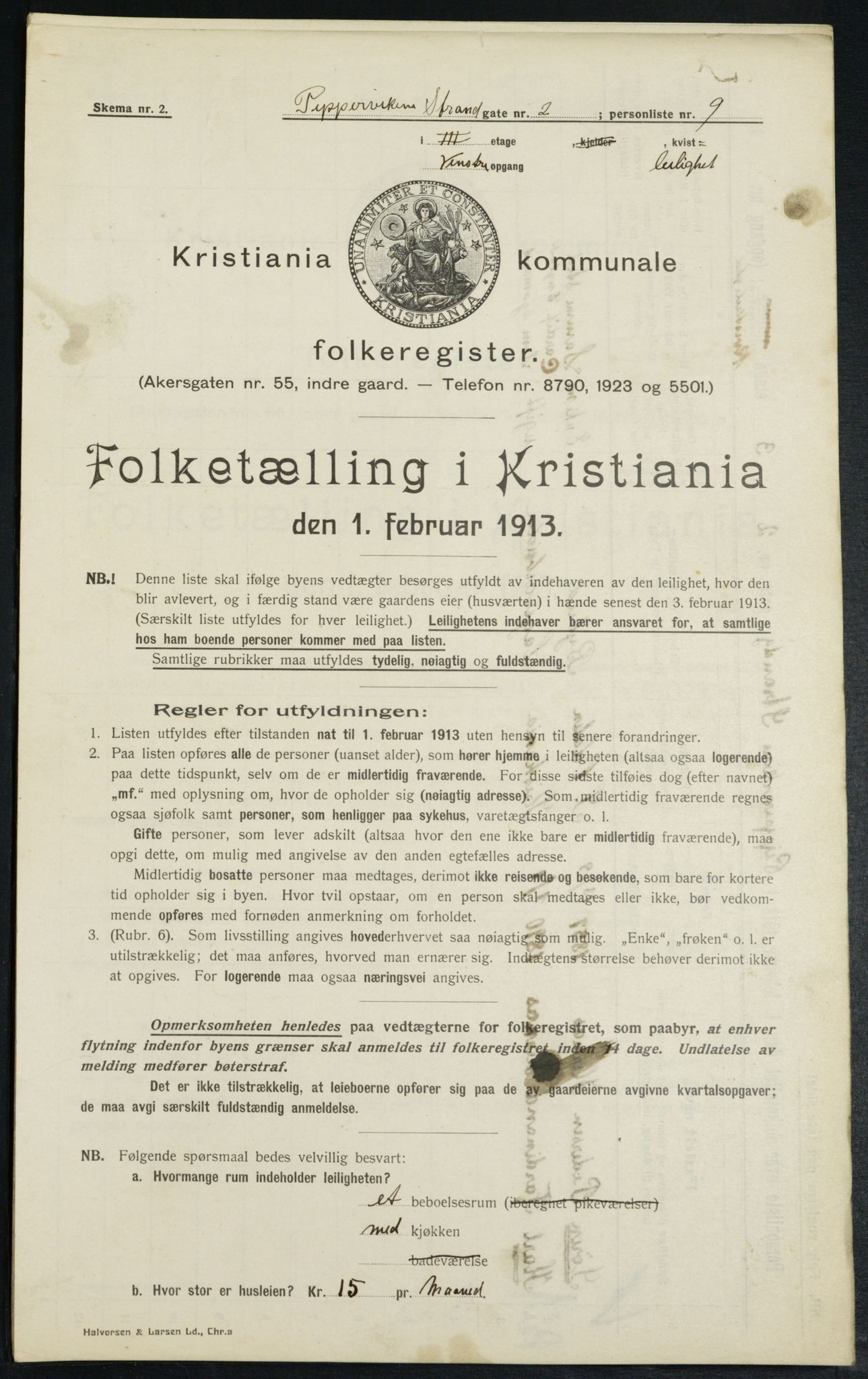 OBA, Municipal Census 1913 for Kristiania, 1913, p. 103778