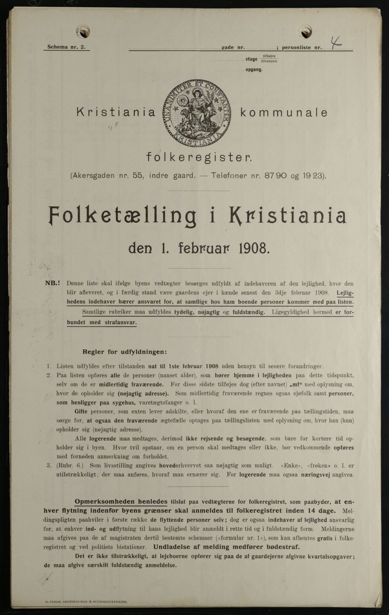 OBA, Municipal Census 1908 for Kristiania, 1908, p. 47141