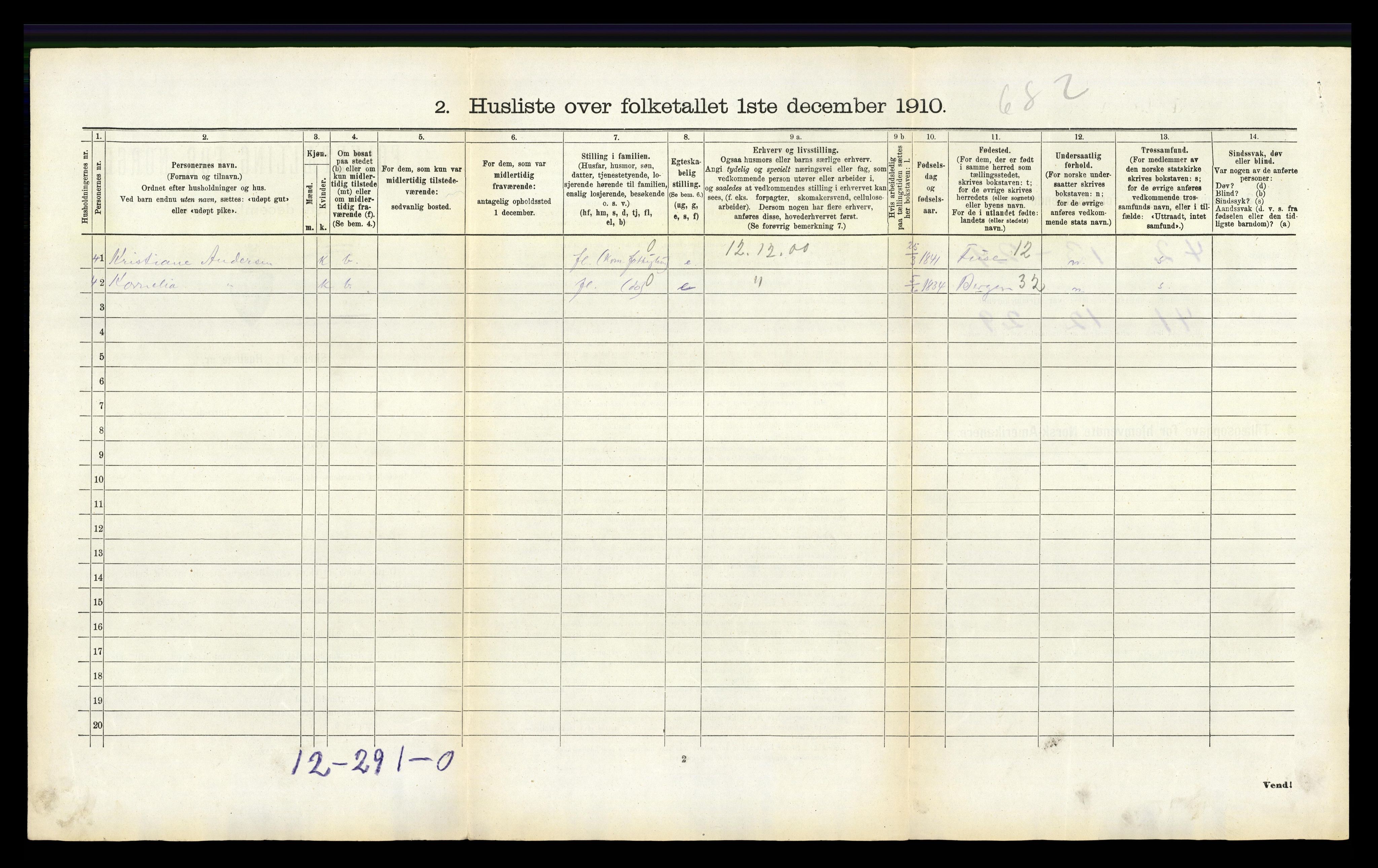 RA, 1910 census for Årstad, 1910, p. 929