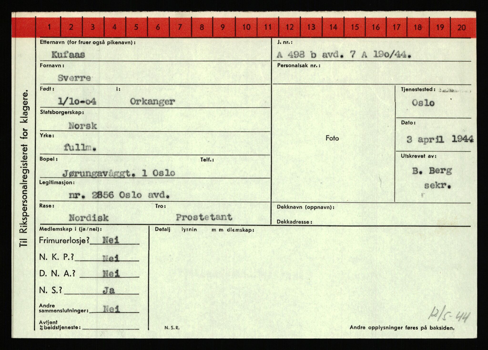 Statspolitiet - Hovedkontoret / Osloavdelingen, AV/RA-S-1329/C/Ca/L0009: Knutsen - Limstrand, 1943-1945, p. 2018