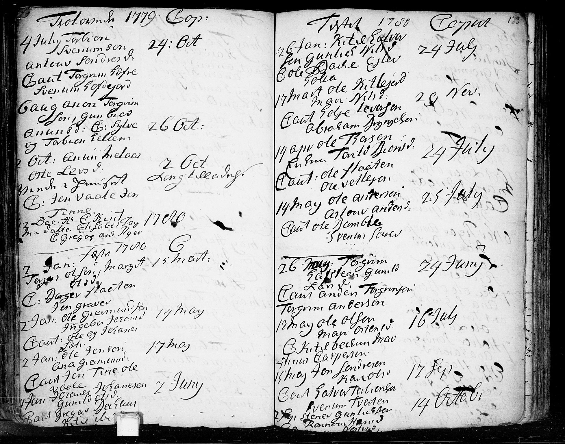 Heddal kirkebøker, SAKO/A-268/F/Fa/L0003: Parish register (official) no. I 3, 1723-1783, p. 133