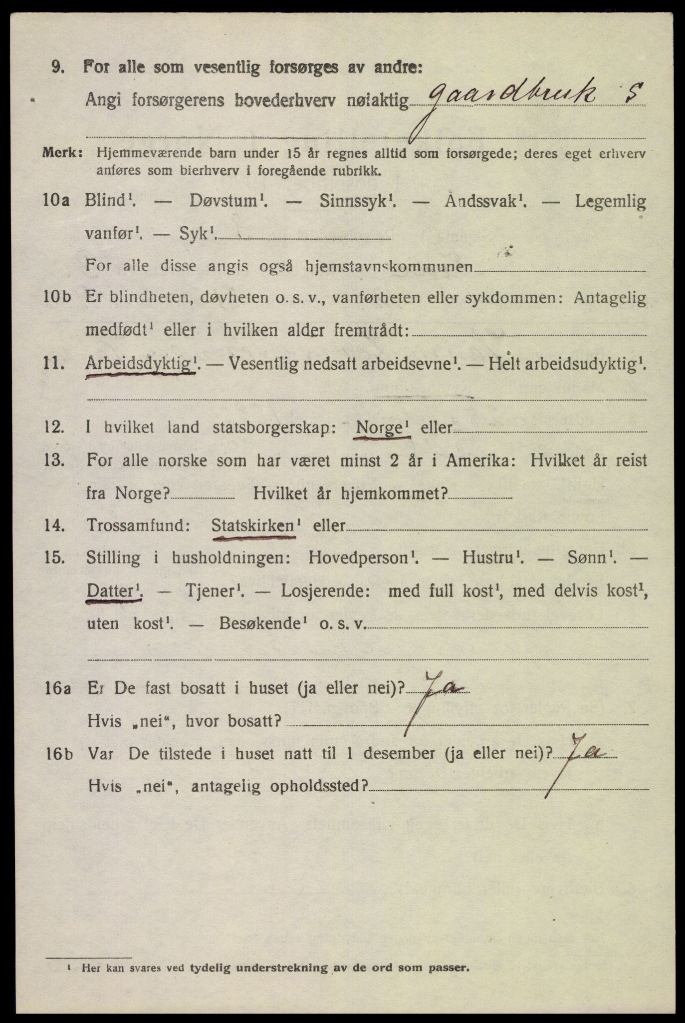 SAK, 1920 census for Feda, 1920, p. 1830