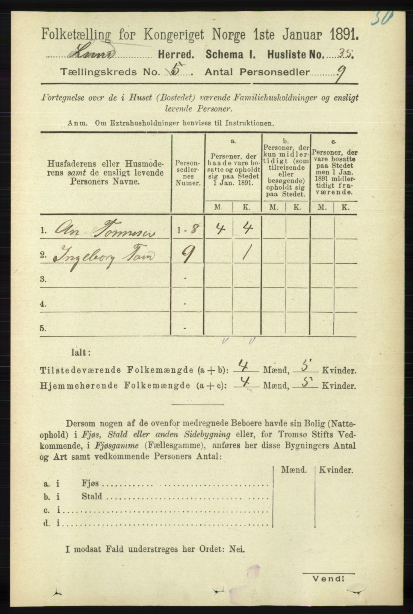 RA, 1891 census for 1112 Lund, 1891, p. 1705