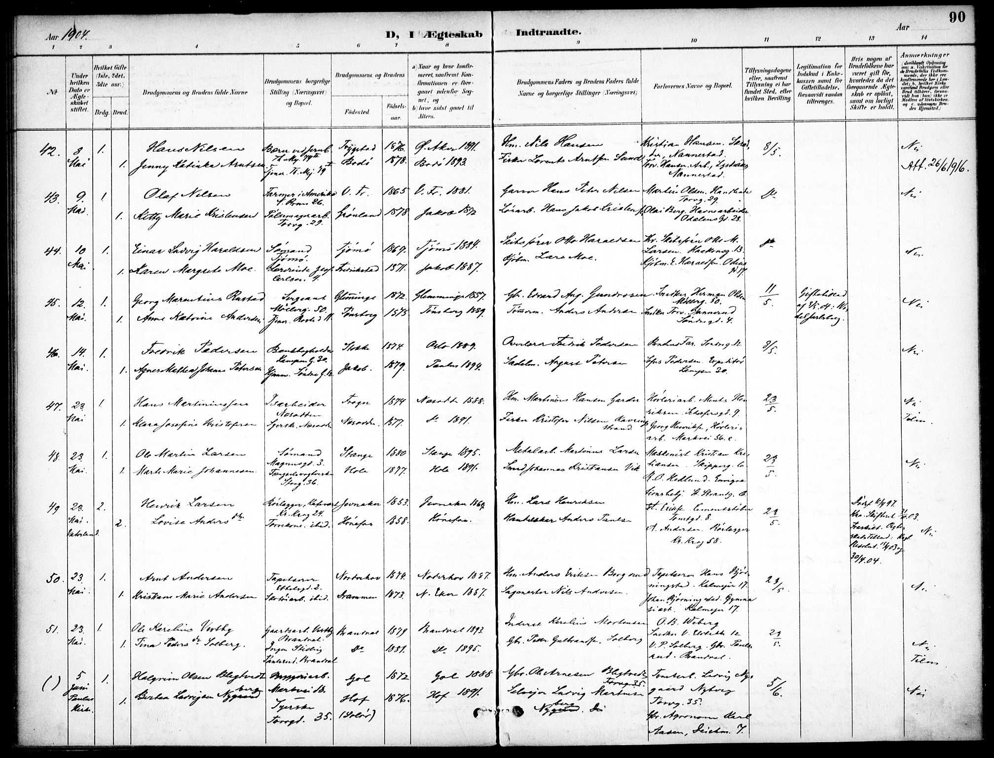 Jakob prestekontor Kirkebøker, SAO/A-10850/F/Fa/L0006: Parish register (official) no. 6, 1895-1908, p. 90