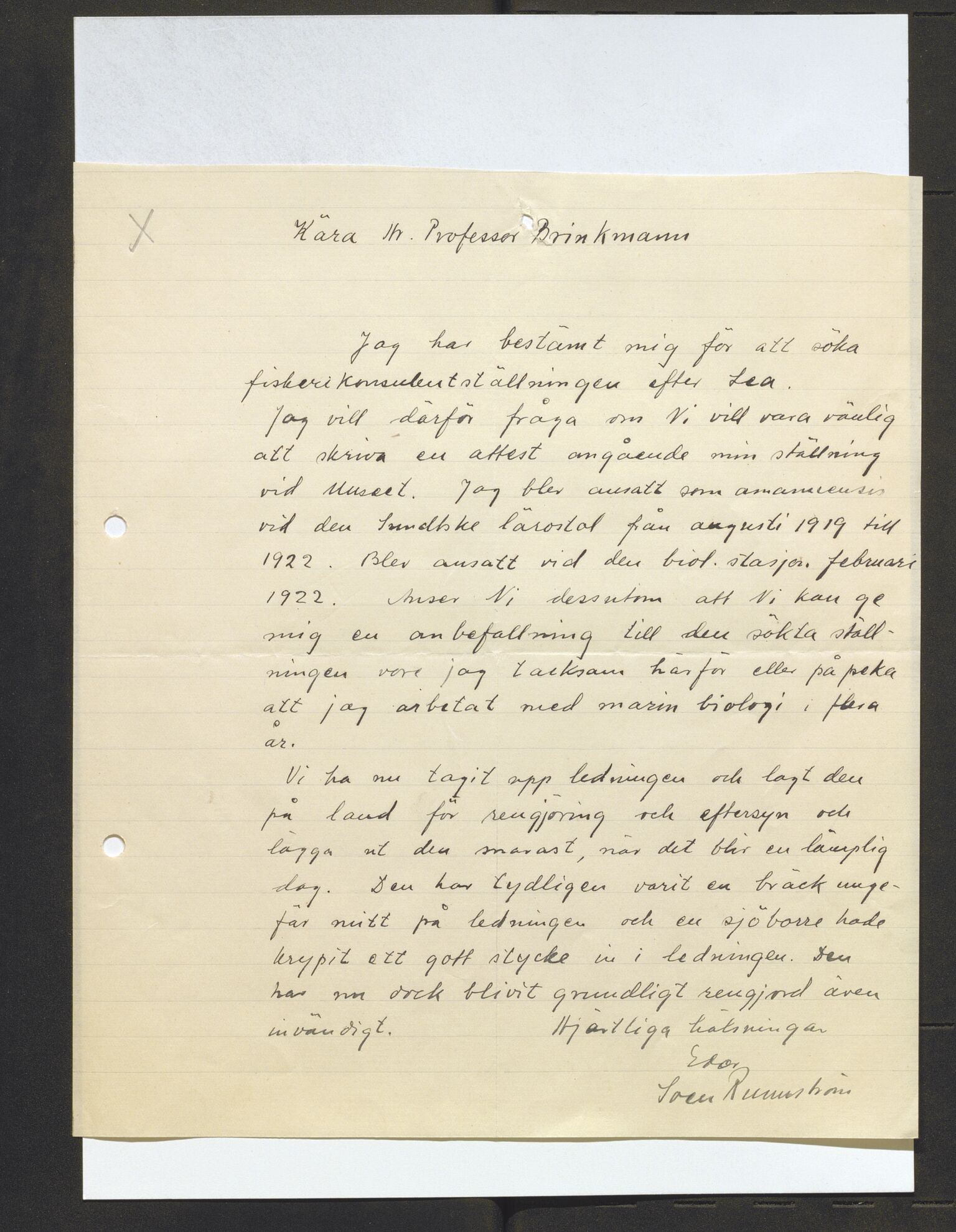 Bergens Museum, AV/SAB-A-17301/13/D/L0002: Korrespondanse , 1928-1940, p. 206