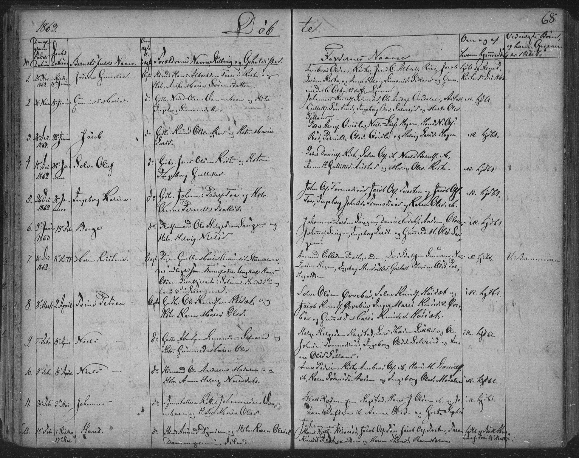 Siljan kirkebøker, SAKO/A-300/F/Fa/L0001: Parish register (official) no. 1, 1831-1870, p. 68