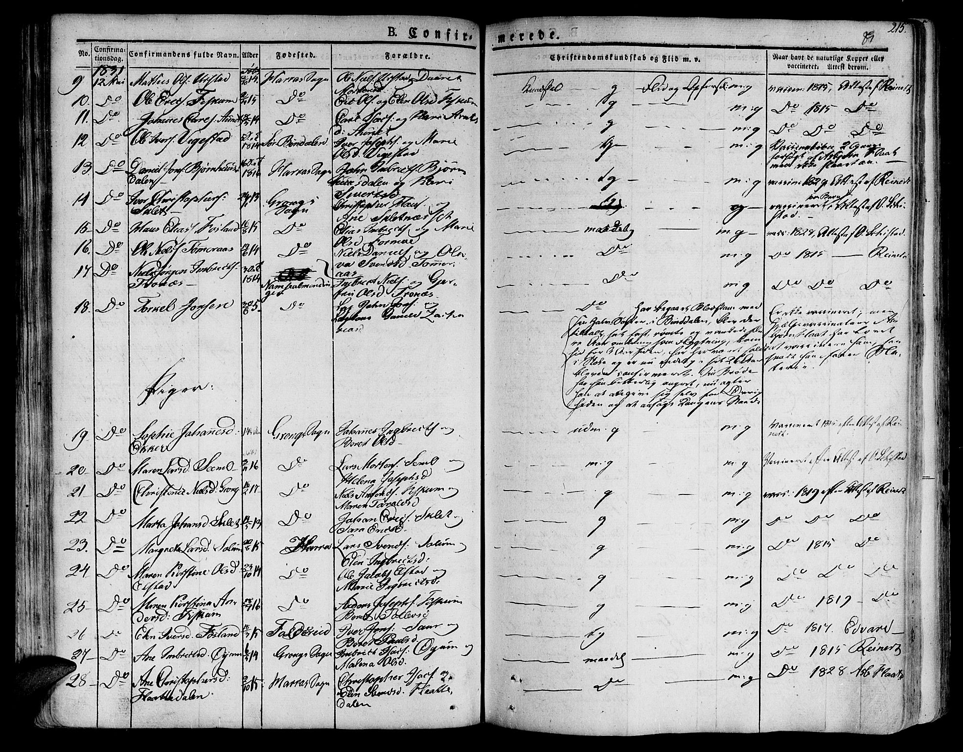 Ministerialprotokoller, klokkerbøker og fødselsregistre - Nord-Trøndelag, AV/SAT-A-1458/758/L0510: Parish register (official) no. 758A01 /1, 1821-1841, p. 89