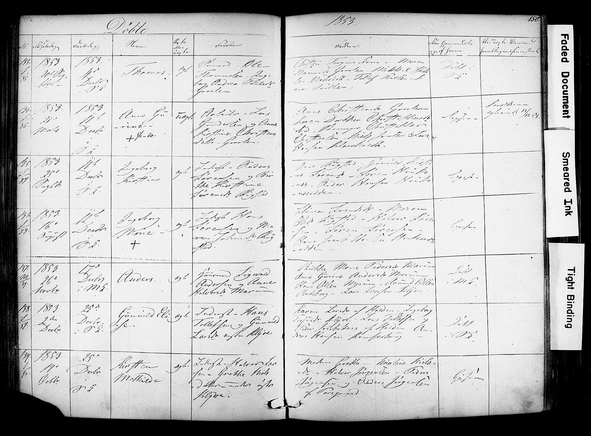 Solum kirkebøker, SAKO/A-306/F/Fa/L0006: Parish register (official) no. I 6, 1844-1855, p. 150