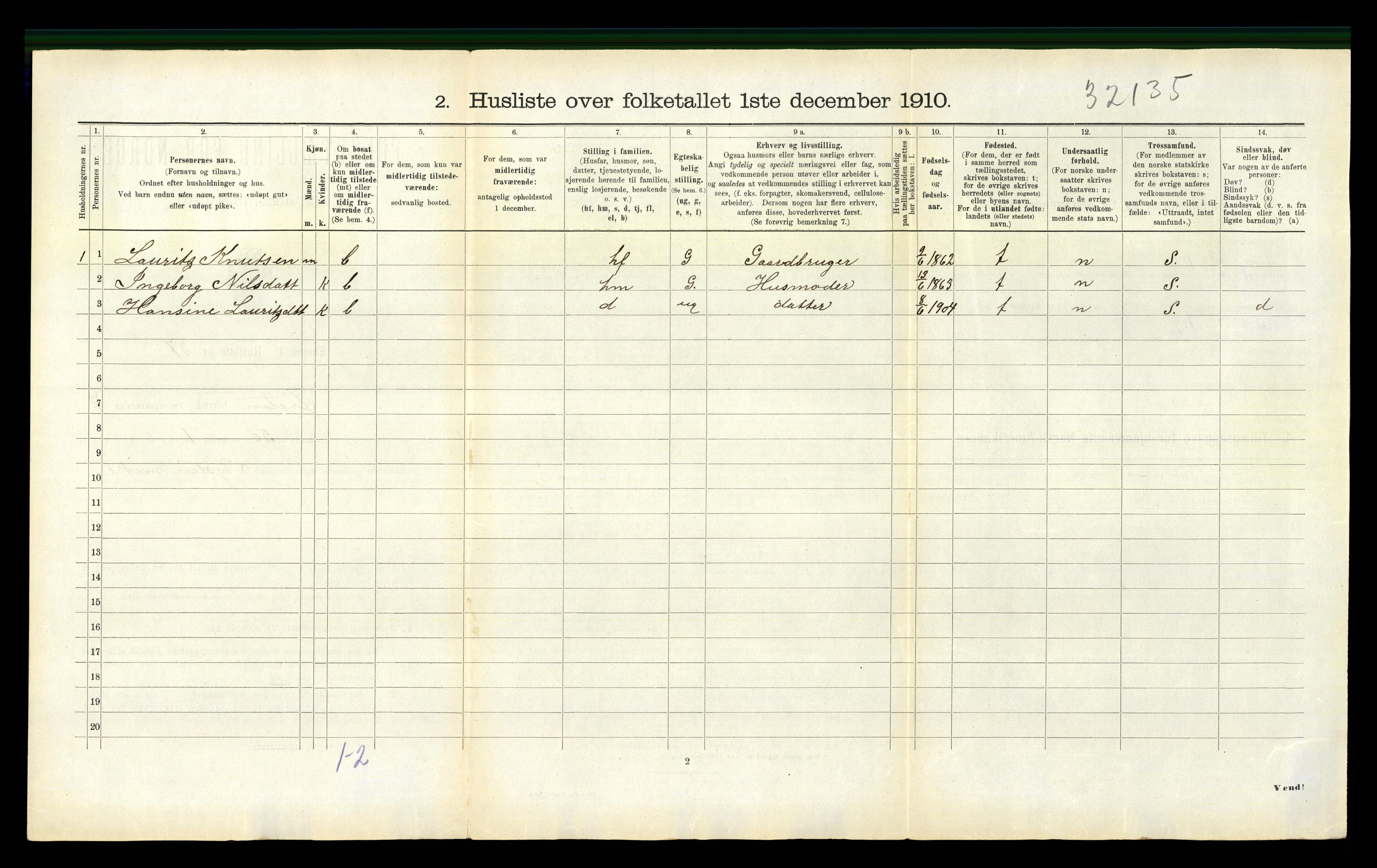 RA, 1910 census for Ørsta, 1910, p. 821