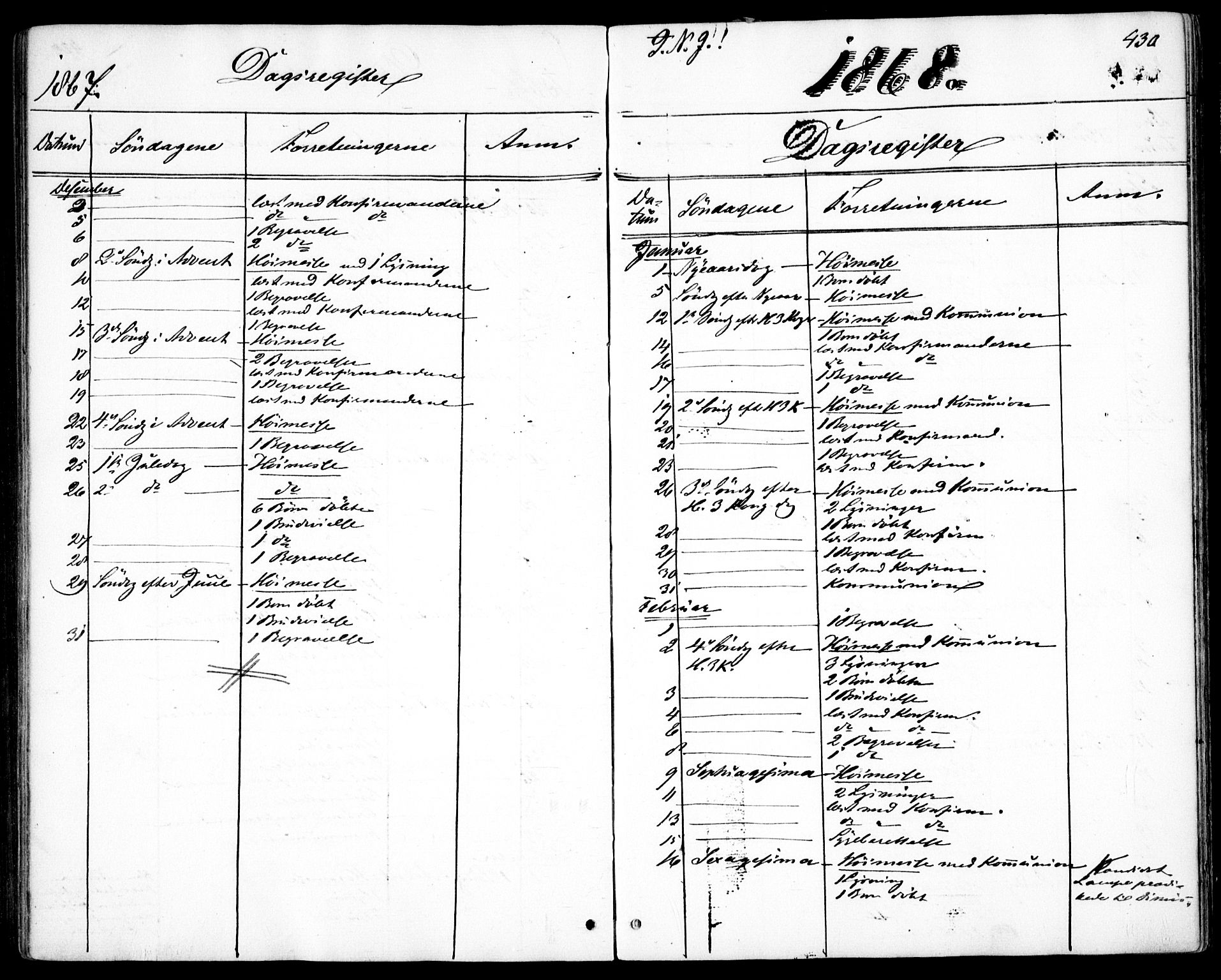 Garnisonsmenigheten Kirkebøker, SAO/A-10846/F/Fa/L0010: Parish register (official) no. 10, 1859-1869, p. 430