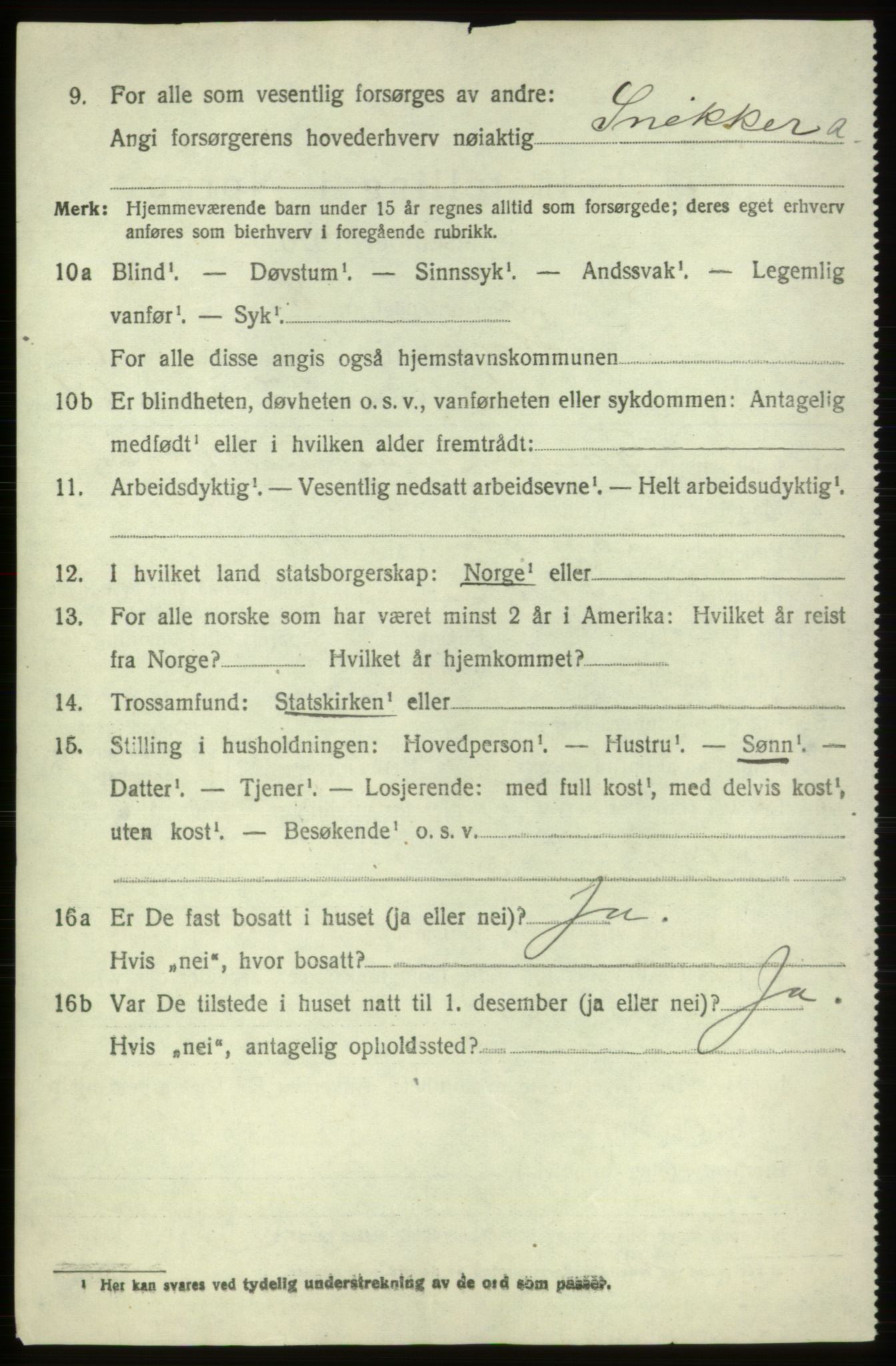 SAB, 1920 census for Stord, 1920, p. 6312