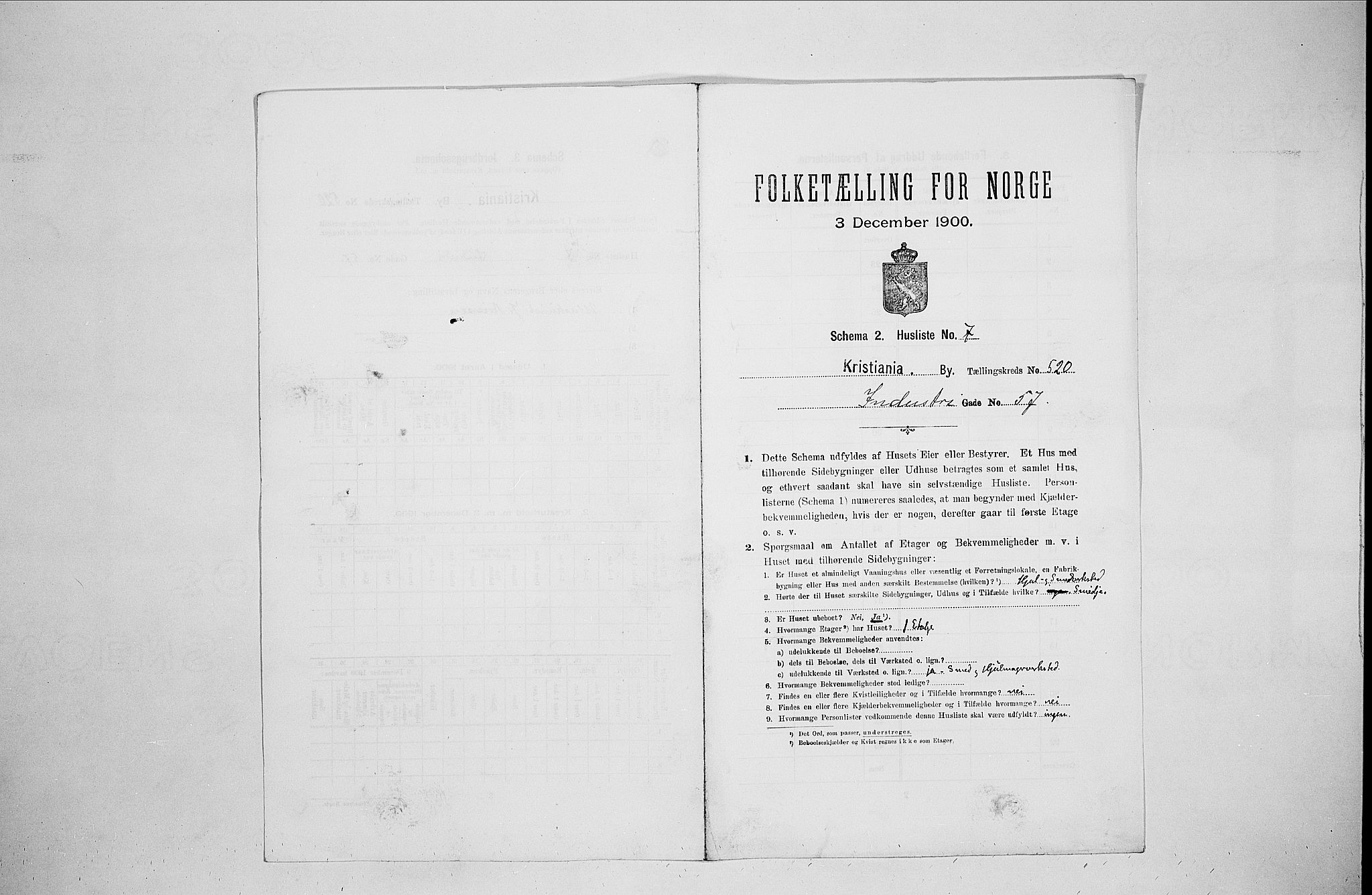 SAO, 1900 census for Kristiania, 1900, p. 41190