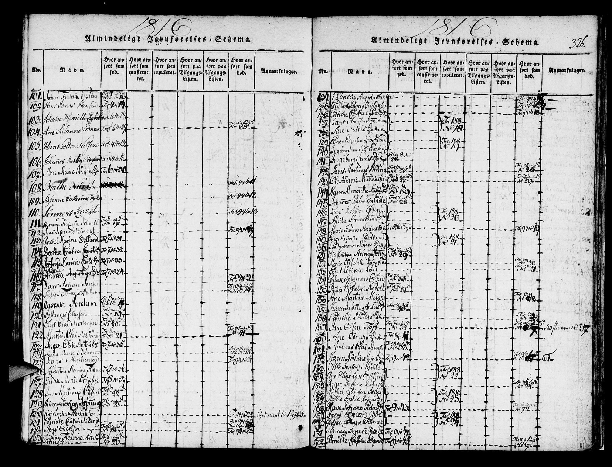 Korskirken sokneprestembete, AV/SAB-A-76101/H/Haa/L0013: Parish register (official) no. A 13, 1815-1822, p. 326