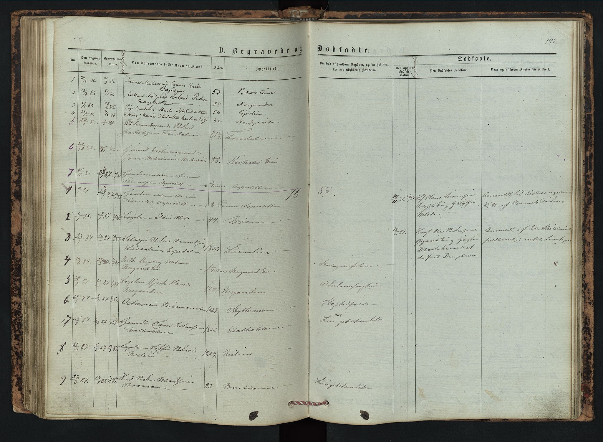 Vestre Gausdal prestekontor, SAH/PREST-094/H/Ha/Hab/L0002: Parish register (copy) no. 2, 1874-1897, p. 147