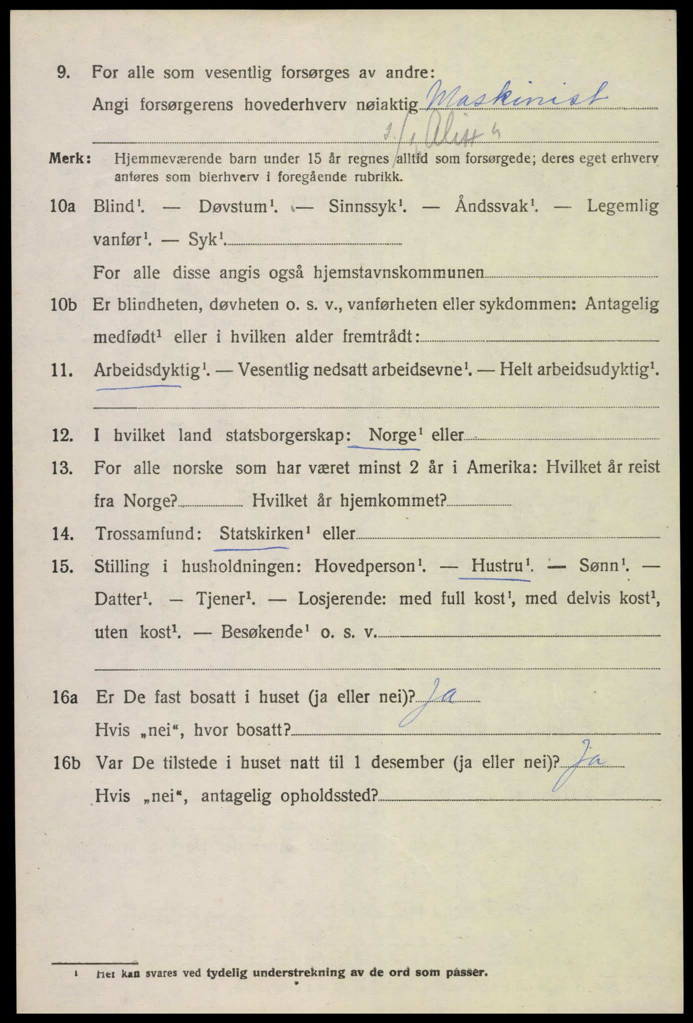 SAK, 1920 census for Flosta, 1920, p. 2985