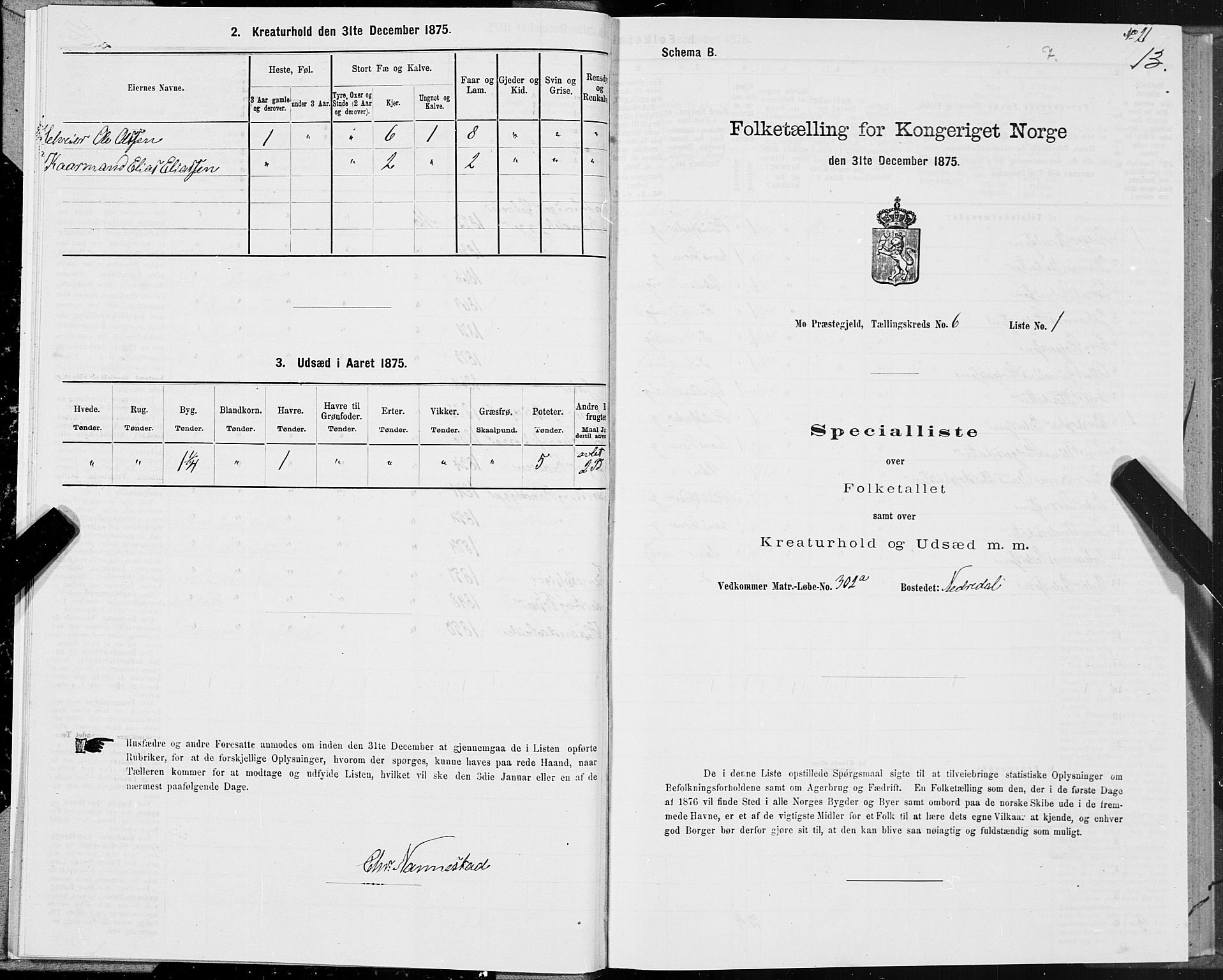 SAT, 1875 census for 1833P Mo, 1875, p. 1013