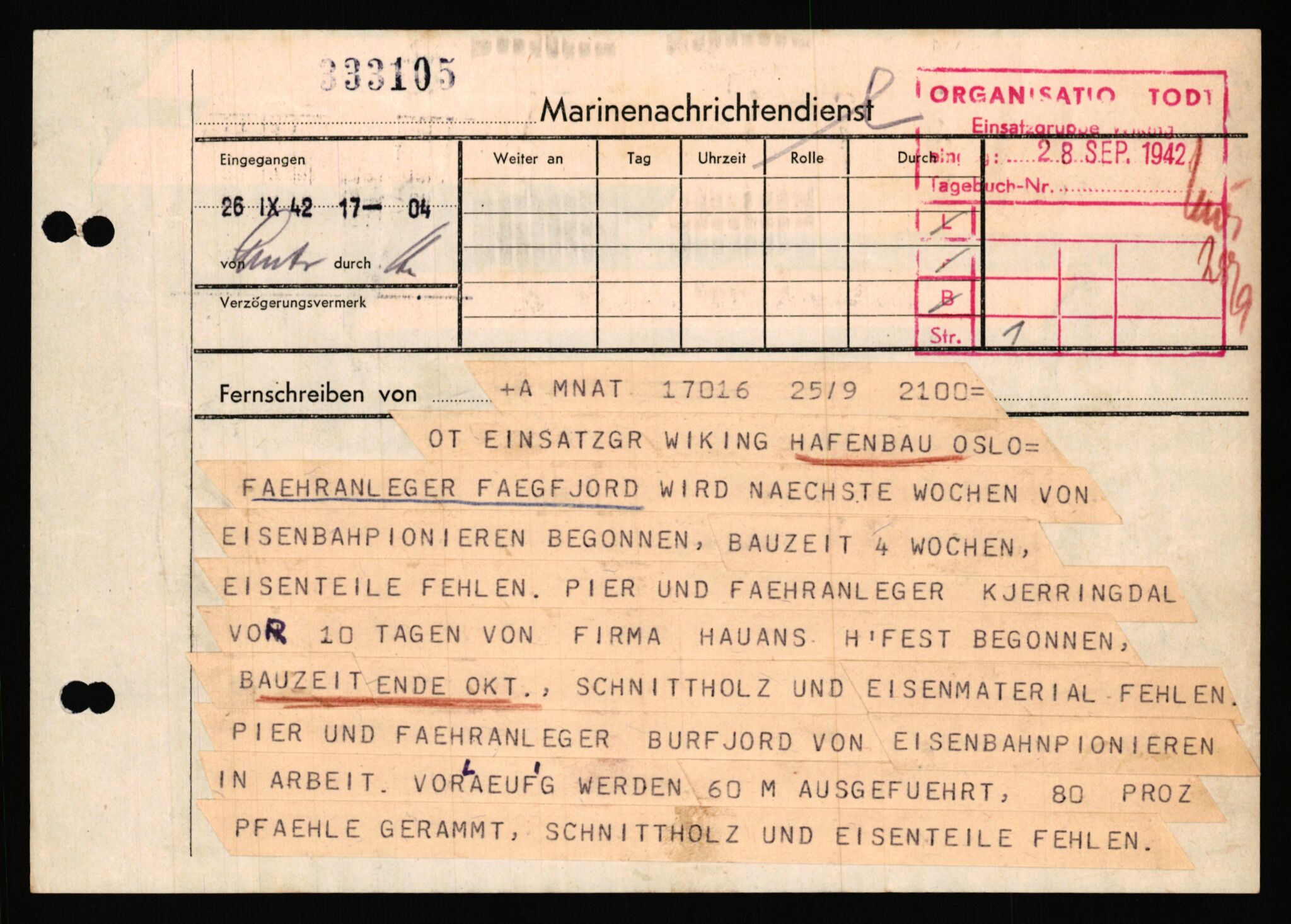 Tyske arkiver, Organisation Todt (OT), Einsatzgruppe Wiking, AV/RA-RAFA-2188/1/E/E2/E2d/L0023: Fähren und Anlegen, 1942-1944, p. 170