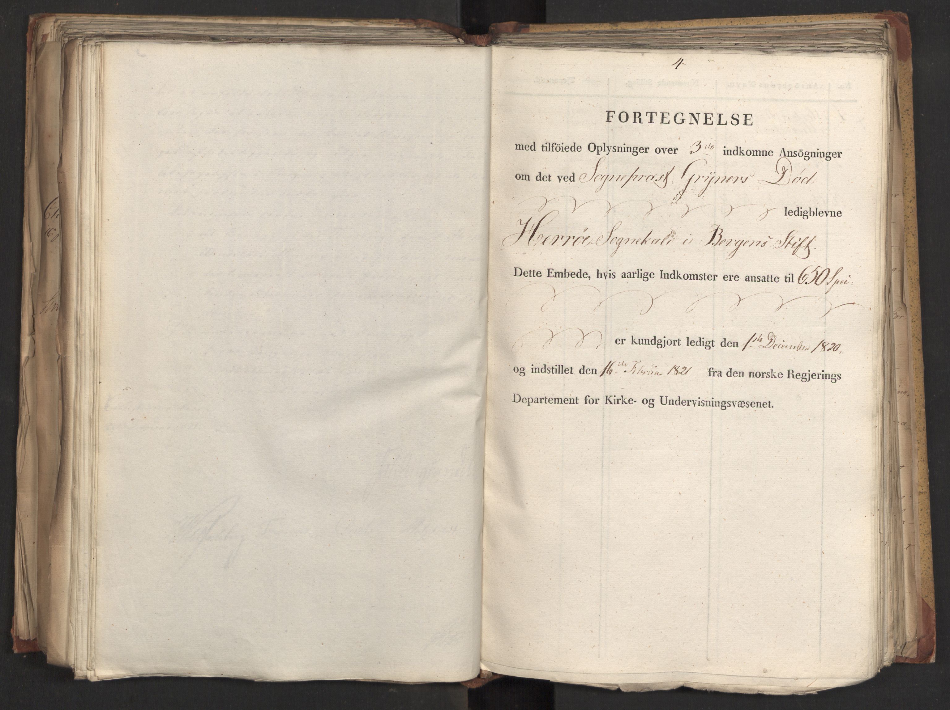 Statsrådsavdelingen i Stockholm, AV/RA-S-1003/D/Da/L0025: Regjeringsinnstillinger nr. 4873-5062, 1821, p. 299