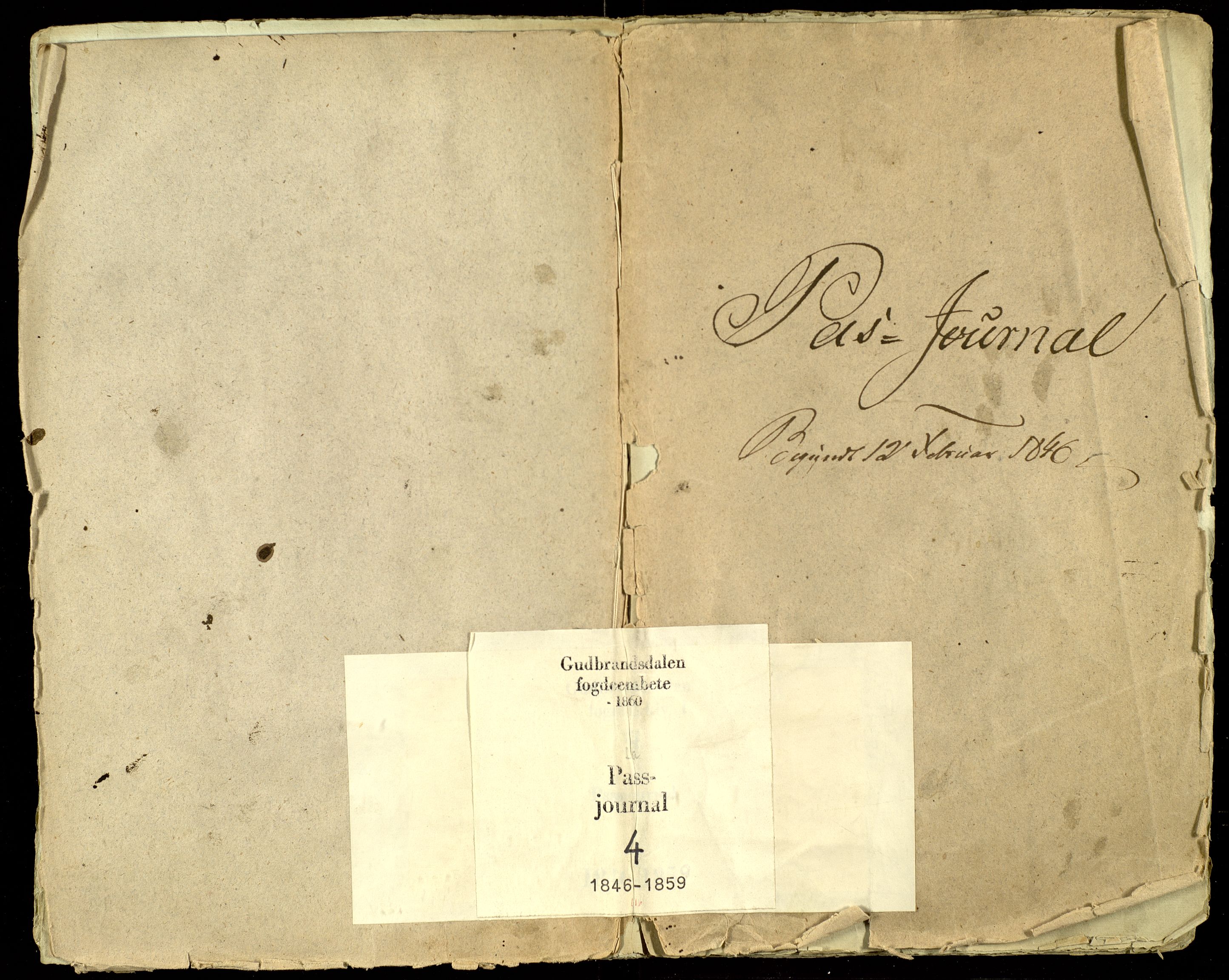 Gudbrandsdalen fogderi, SAH/FOGDO-002/L/La/L0004: Passjournal, 1846-1859