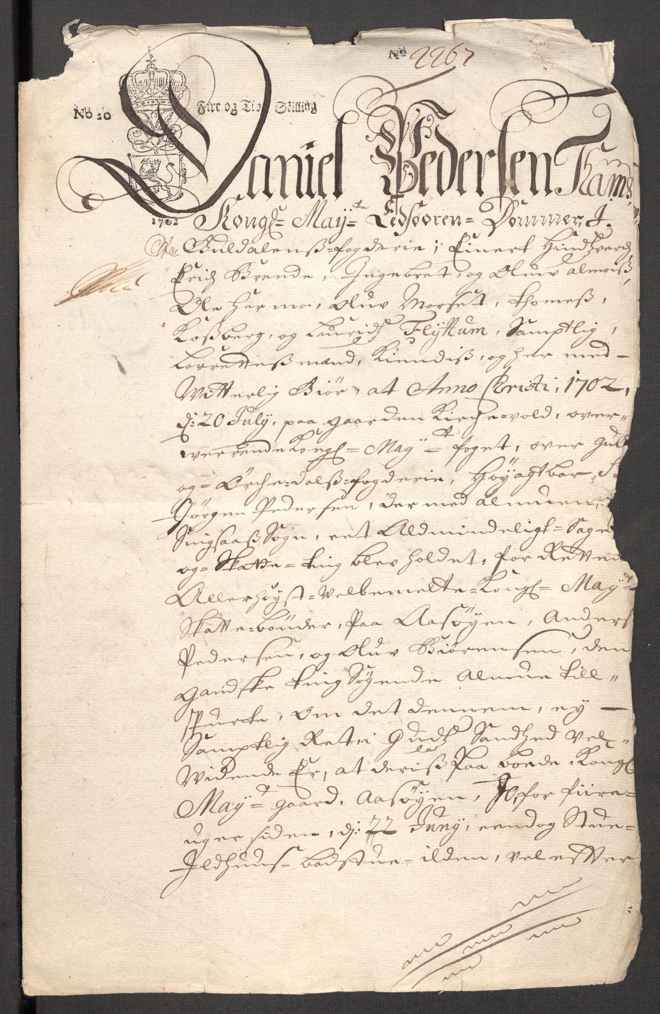 Rentekammeret inntil 1814, Reviderte regnskaper, Fogderegnskap, AV/RA-EA-4092/R60/L3952: Fogderegnskap Orkdal og Gauldal, 1702, p. 382