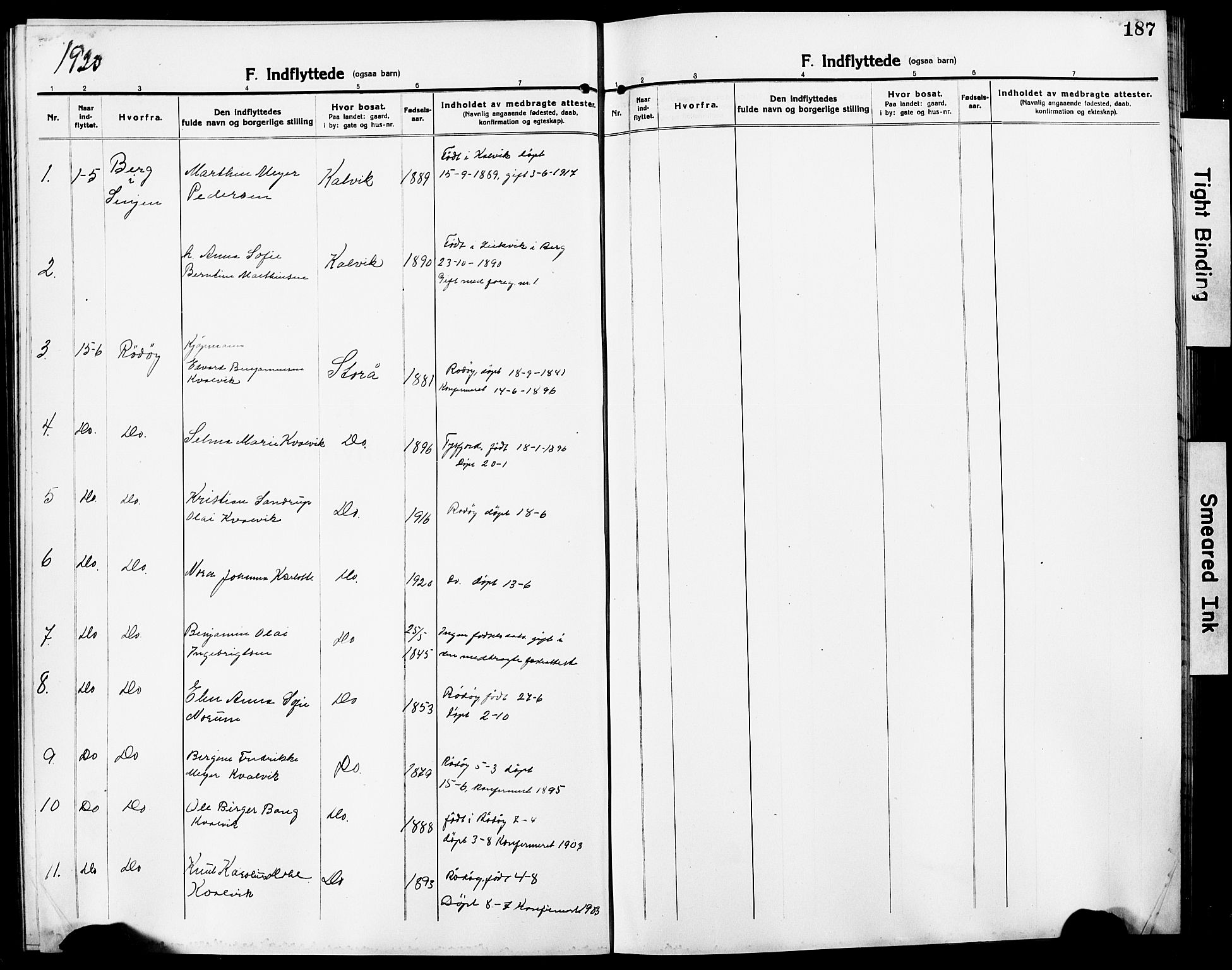 Ministerialprotokoller, klokkerbøker og fødselsregistre - Nordland, AV/SAT-A-1459/861/L0878: Parish register (copy) no. 861C04, 1917-1928, p. 187