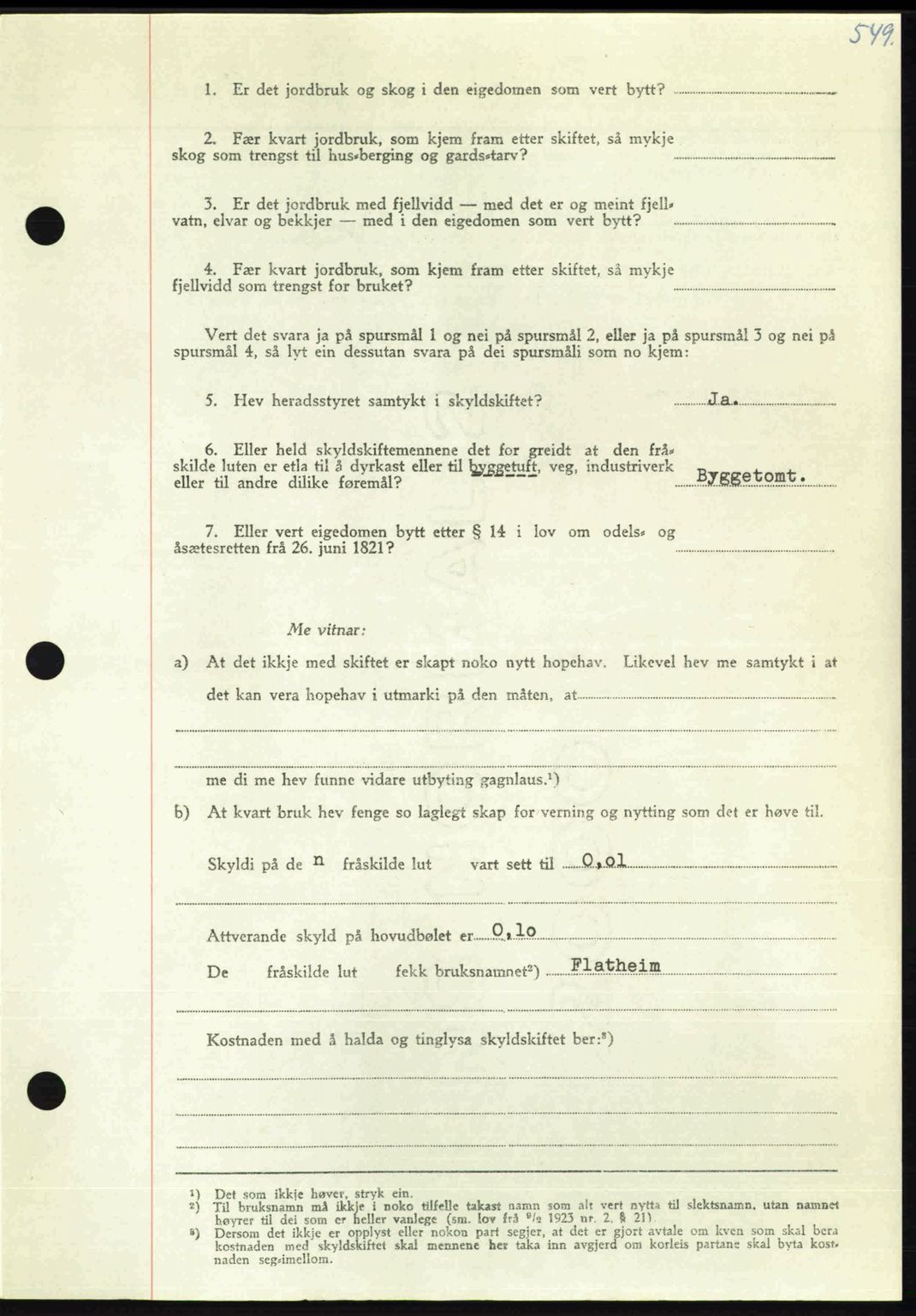 Nordmøre sorenskriveri, AV/SAT-A-4132/1/2/2Ca: Mortgage book no. A107, 1947-1948, Diary no: : 260/1948