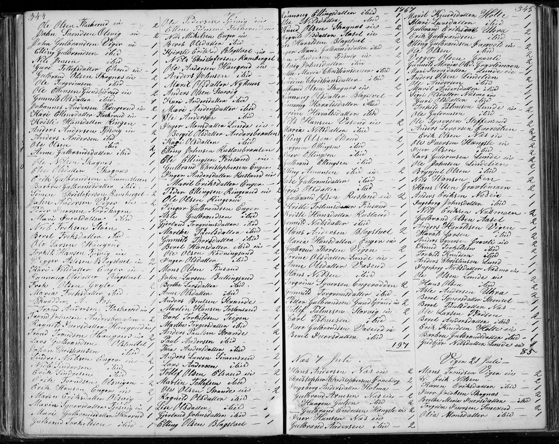 Ådal kirkebøker, SAKO/A-248/G/Ga/L0003: Parish register (copy) no. I 3, 1862-1891, p. 344-345