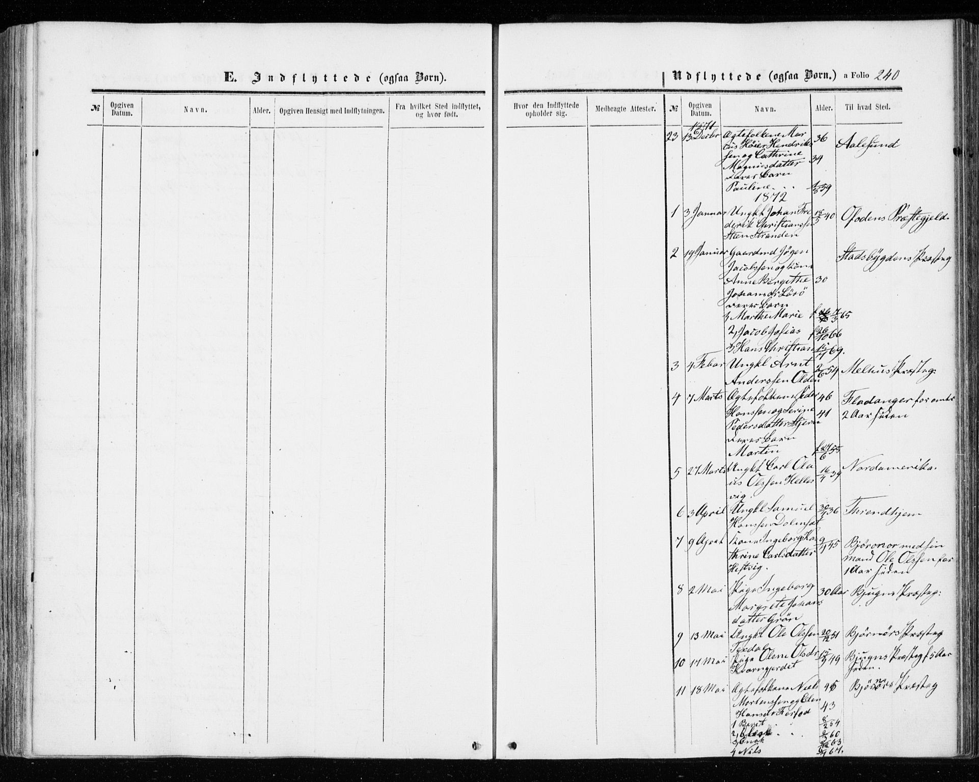Ministerialprotokoller, klokkerbøker og fødselsregistre - Sør-Trøndelag, SAT/A-1456/655/L0678: Parish register (official) no. 655A07, 1861-1873, p. 240