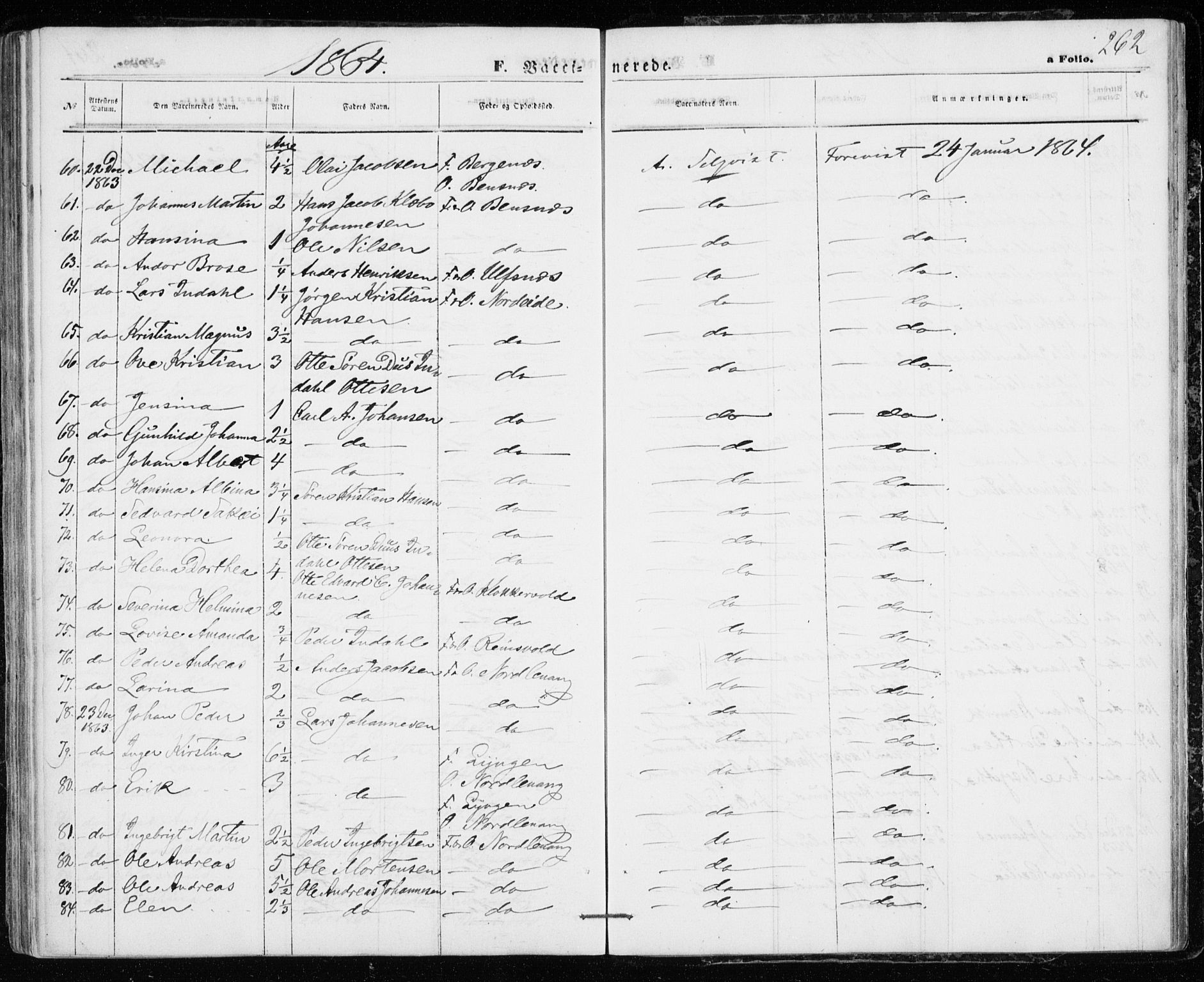 Karlsøy sokneprestembete, SATØ/S-1299/H/Ha/Haa/L0004kirke: Parish register (official) no. 4, 1861-1871, p. 262