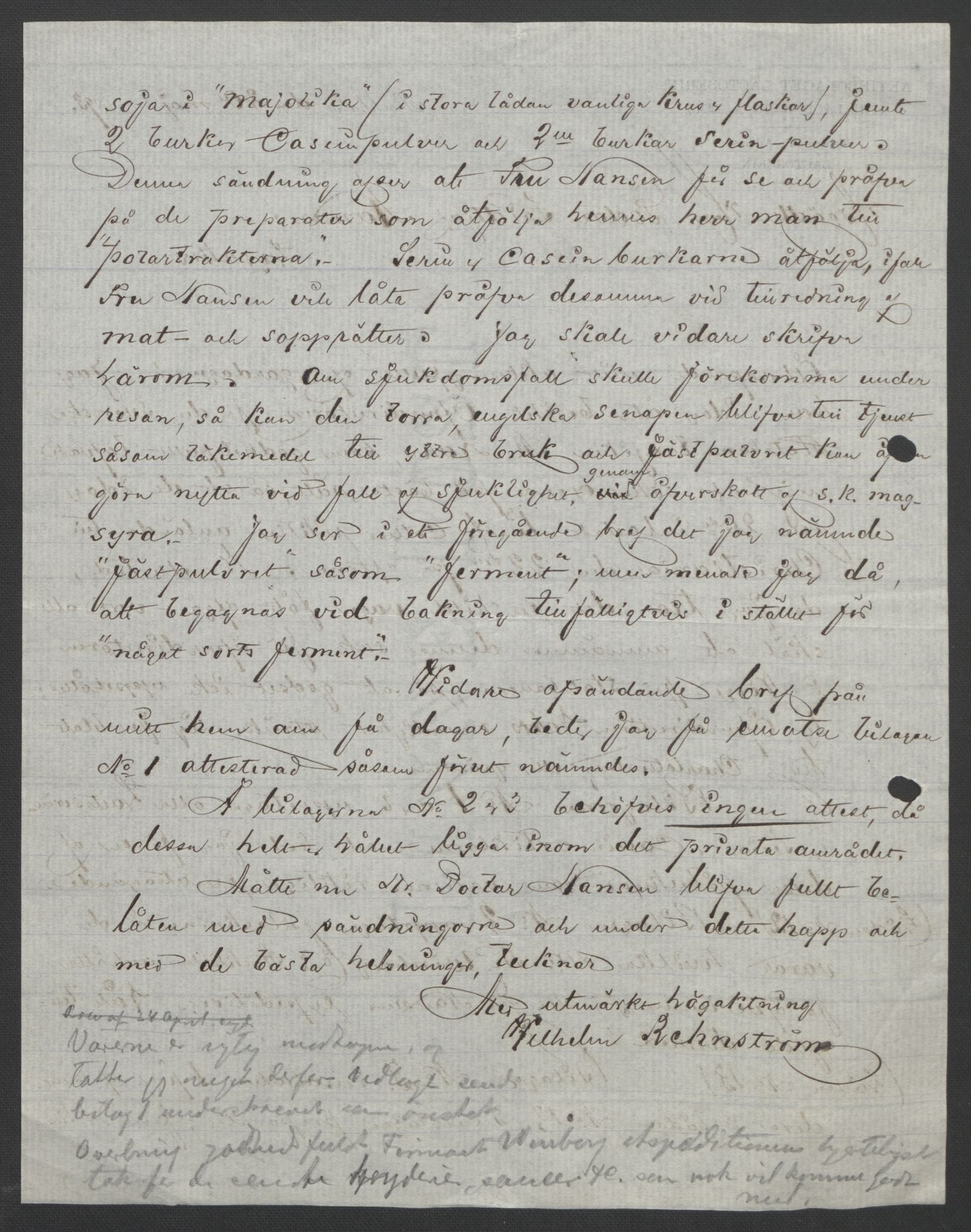 Arbeidskomitéen for Fridtjof Nansens polarekspedisjon, AV/RA-PA-0061/D/L0004: Innk. brev og telegrammer vedr. proviant og utrustning, 1892-1893, p. 748