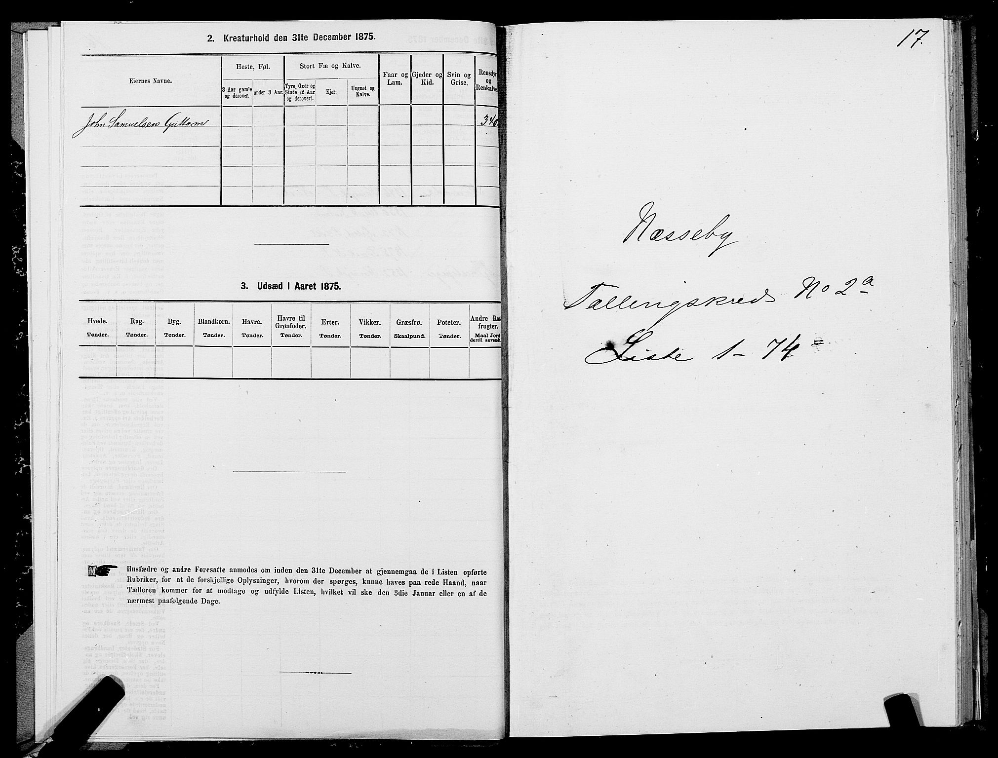 SATØ, 1875 census for 2027P Nesseby, 1875, p. 2017