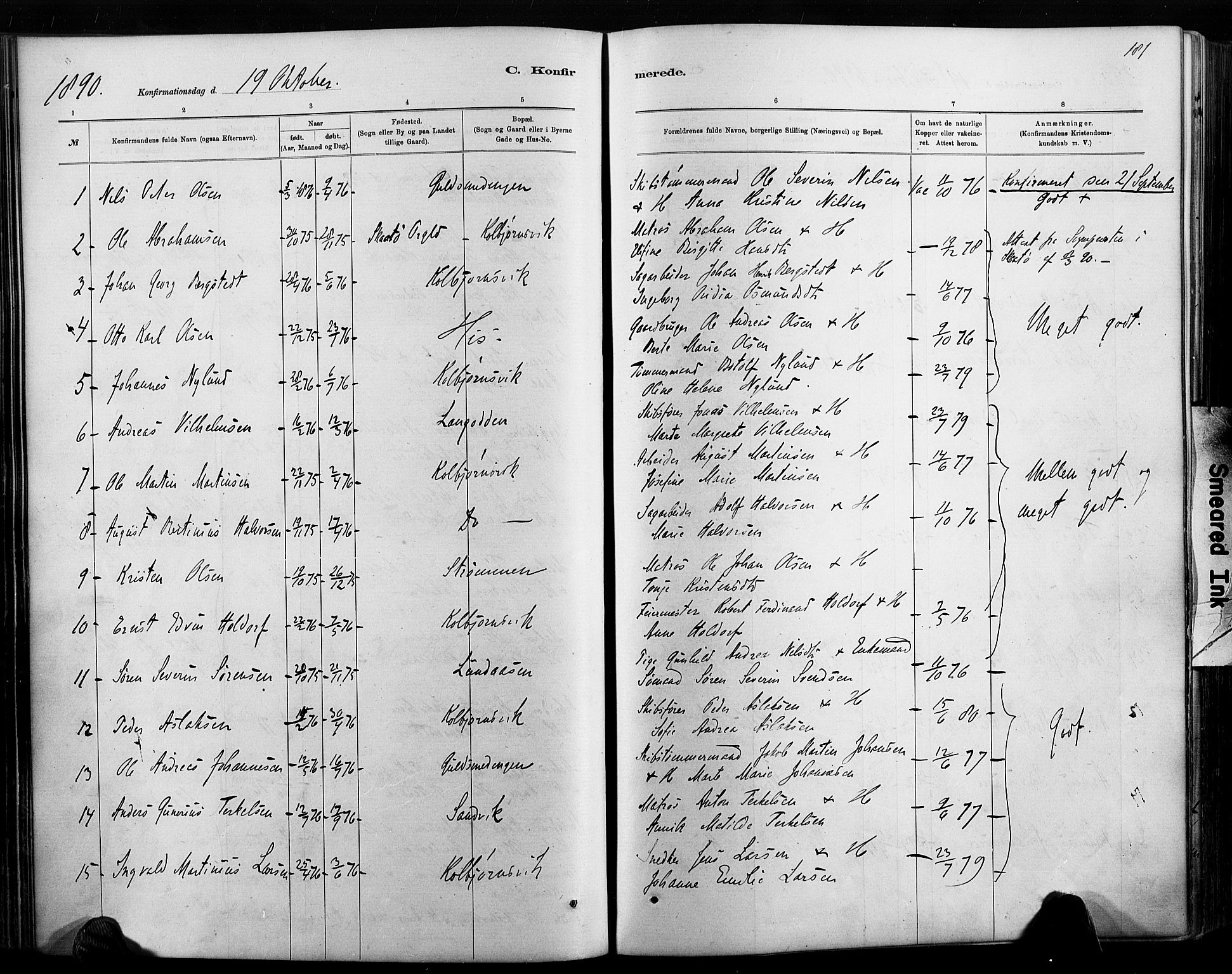 Hisøy sokneprestkontor, AV/SAK-1111-0020/F/Fa/L0003: Parish register (official) no. A 3, 1881-1894, p. 181