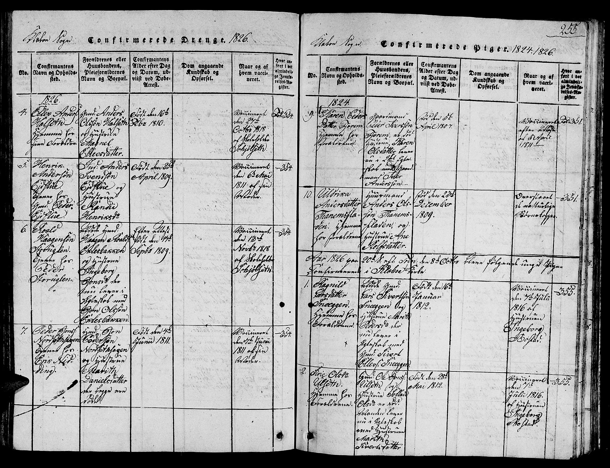 Ministerialprotokoller, klokkerbøker og fødselsregistre - Sør-Trøndelag, AV/SAT-A-1456/618/L0450: Parish register (copy) no. 618C01, 1816-1865, p. 255