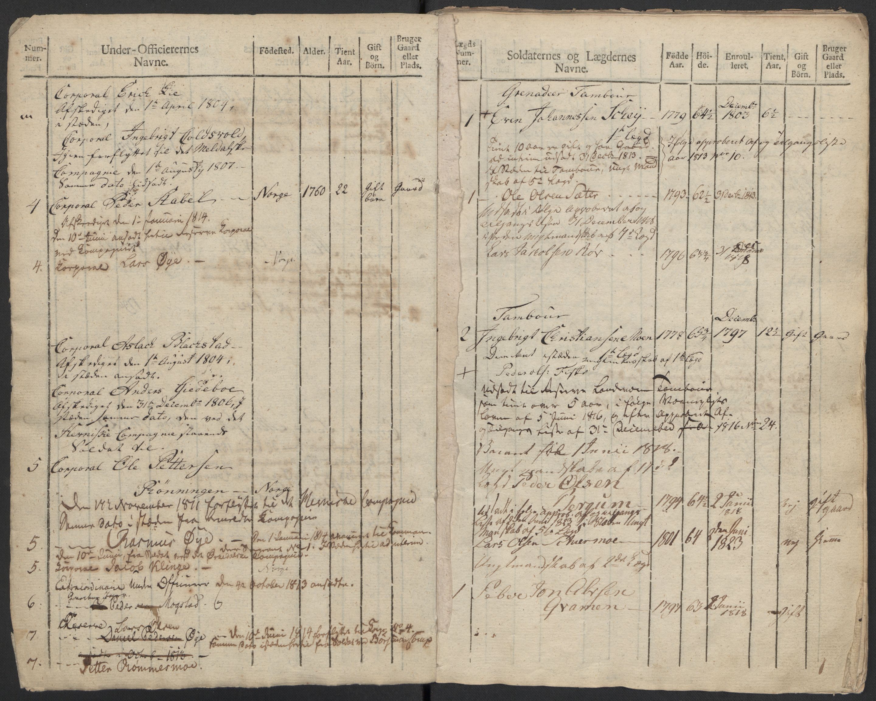 Generalitets- og kommissariatskollegiet, Det kongelige norske kommissariatskollegium, AV/RA-EA-5420/E/Eh/L0083b: 2. Trondheimske nasjonale infanteriregiment, 1810, p. 432