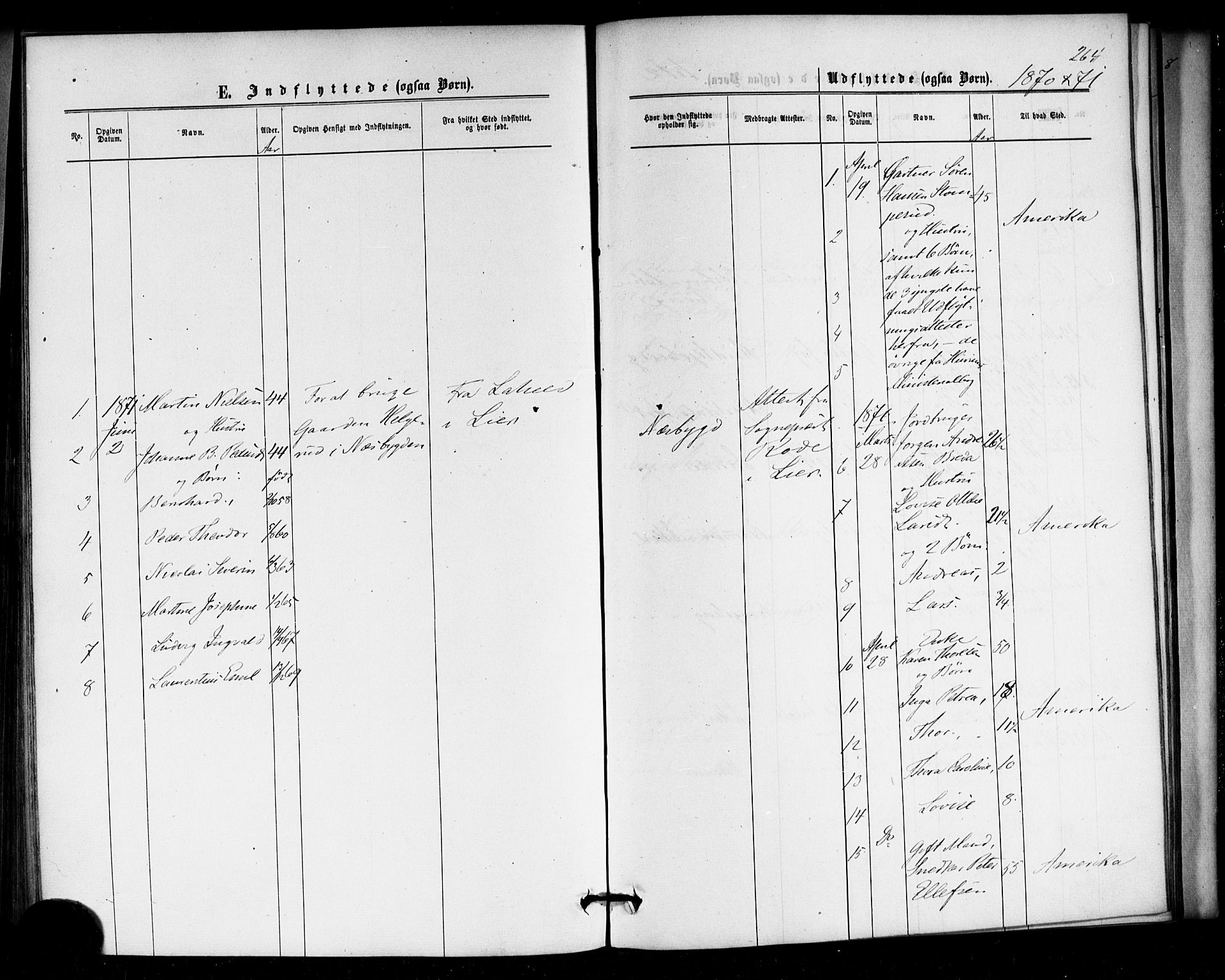 Strømm kirkebøker, SAKO/A-322/F/Fa/L0002: Parish register (official) no. I 2, 1870-1877, p. 264
