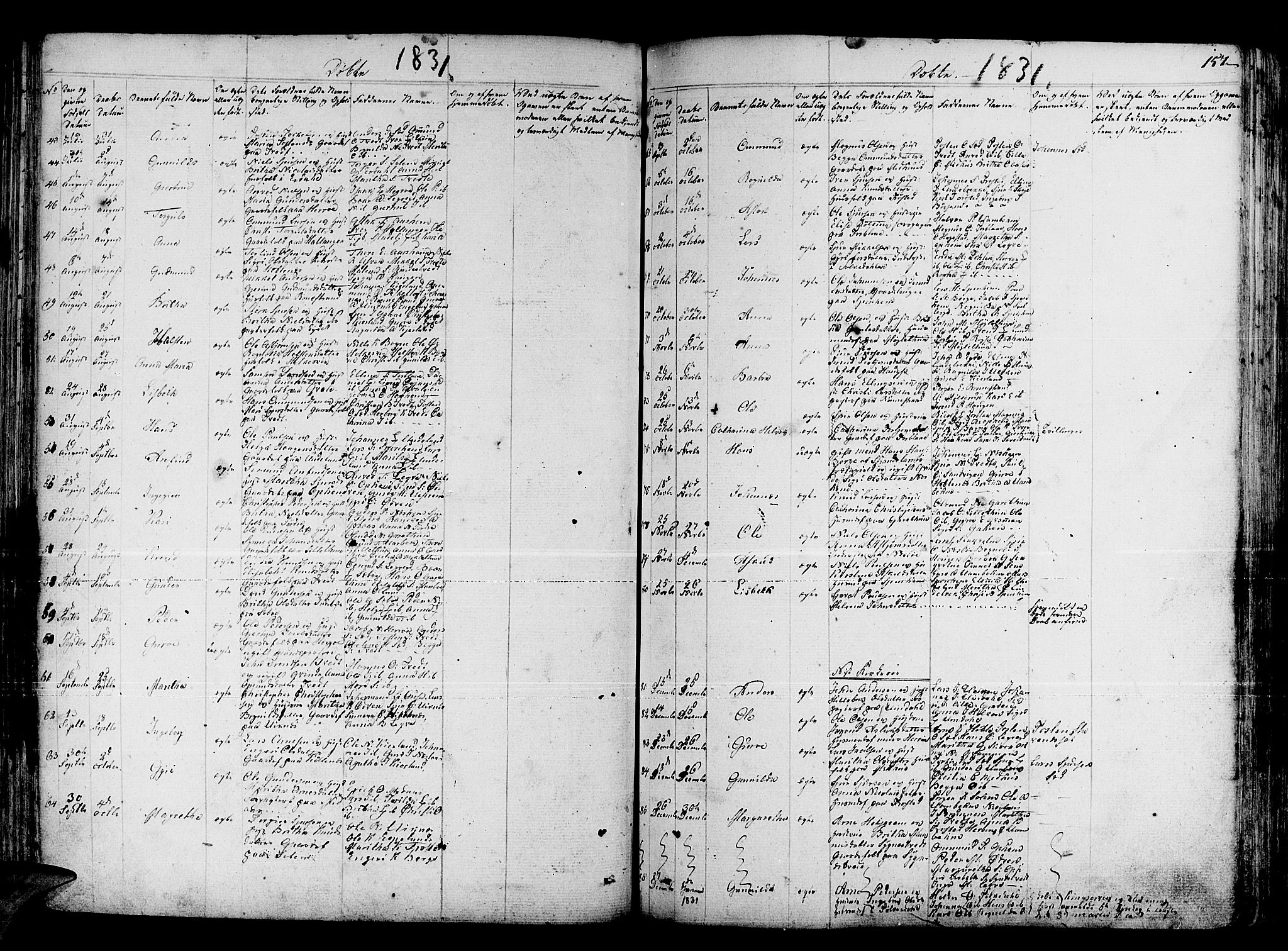 Ulvik sokneprestembete, SAB/A-78801/H/Haa: Parish register (official) no. A 11, 1793-1838, p. 157