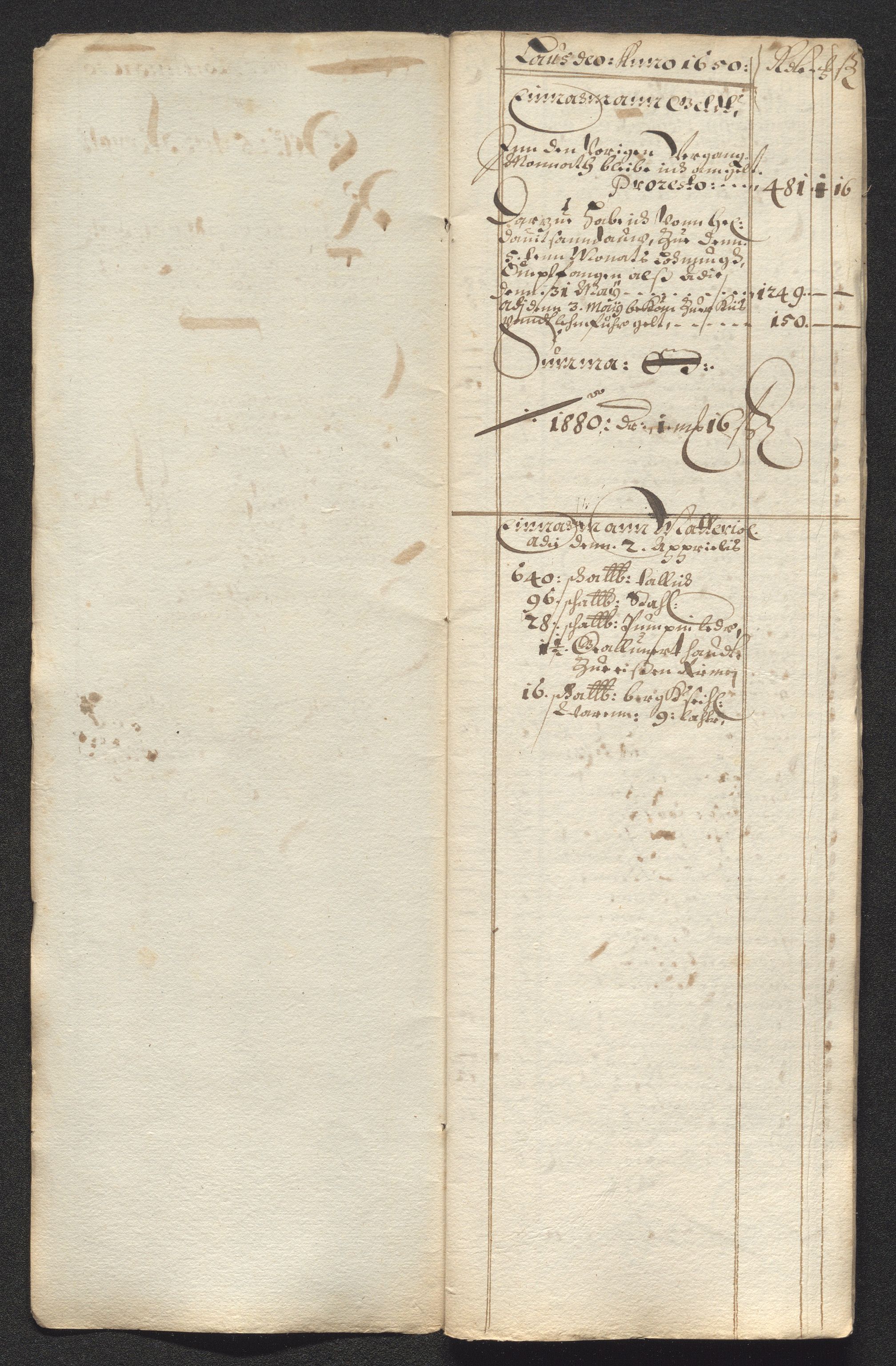 Kongsberg Sølvverk 1623-1816, SAKO/EA-3135/001/D/Dc/Dcd/L0024: Utgiftsregnskap for gruver m.m. , 1650, p. 372